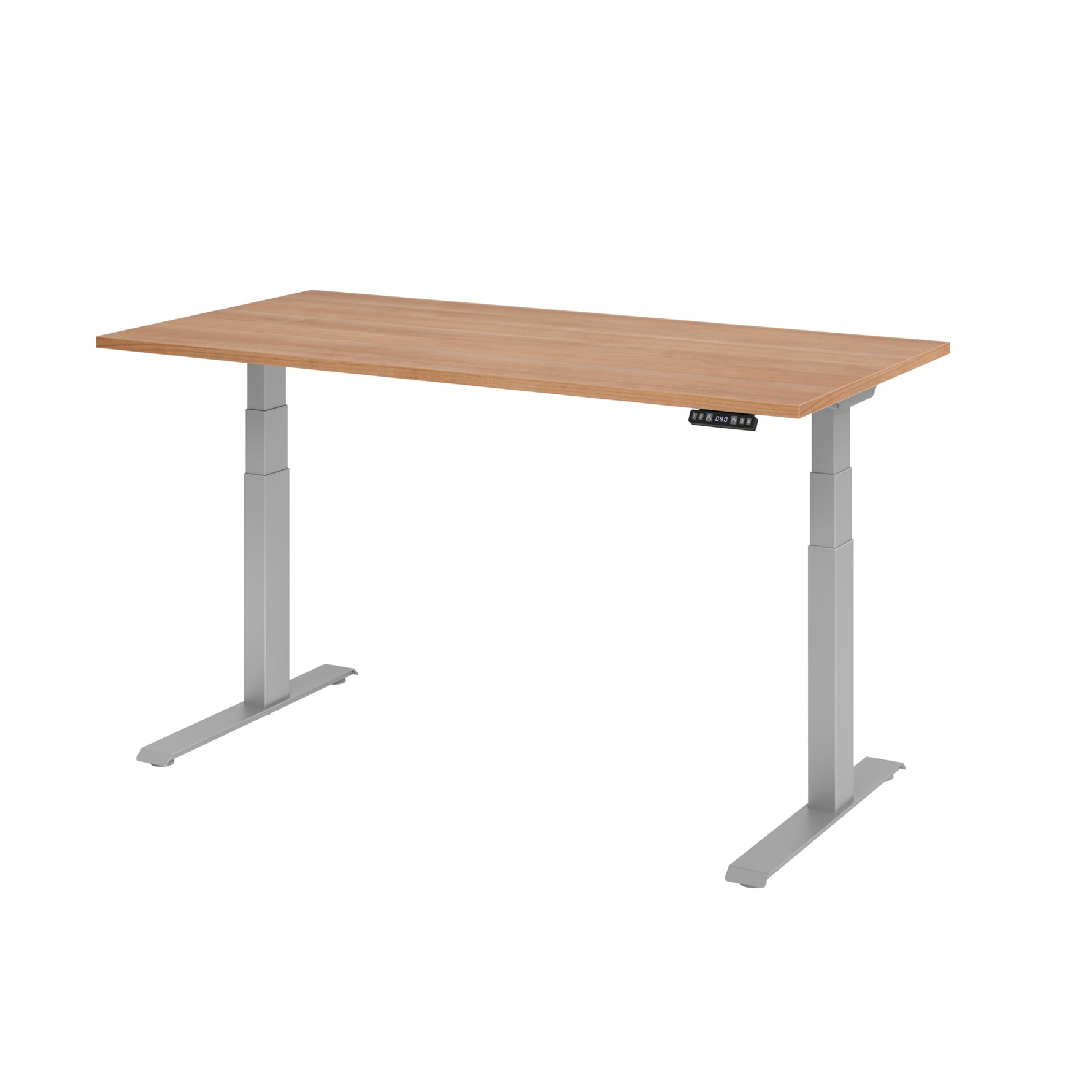 Hammerbacher Schreibtisch Basic 1.600 x 640 x 1.290 x 800 mm (B x H x T) nussbaum – Produktbild 3