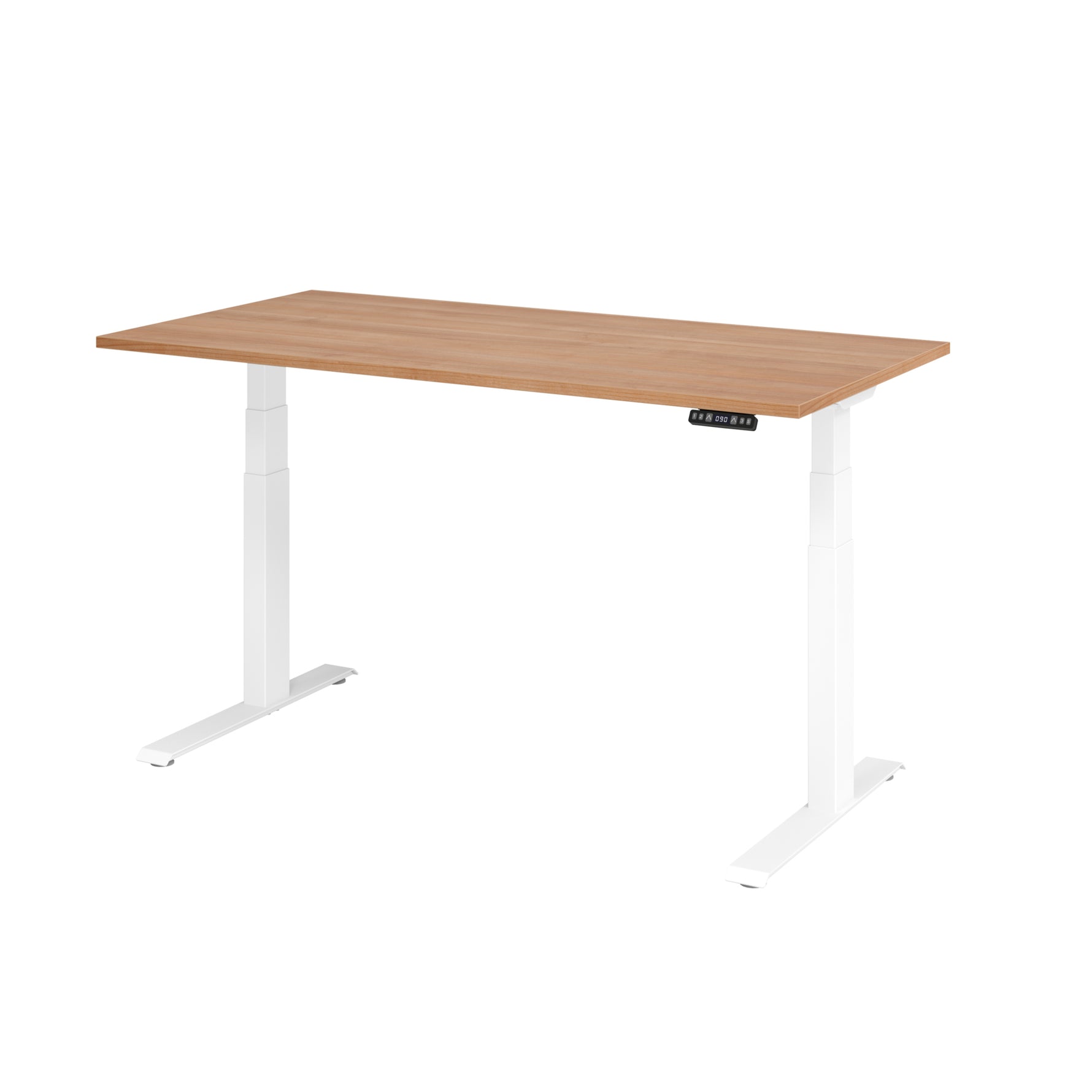 Hammerbacher Schreibtisch Basic 1.600 x 640 x 1.290 x 800 mm (B x H x T) nussbaum