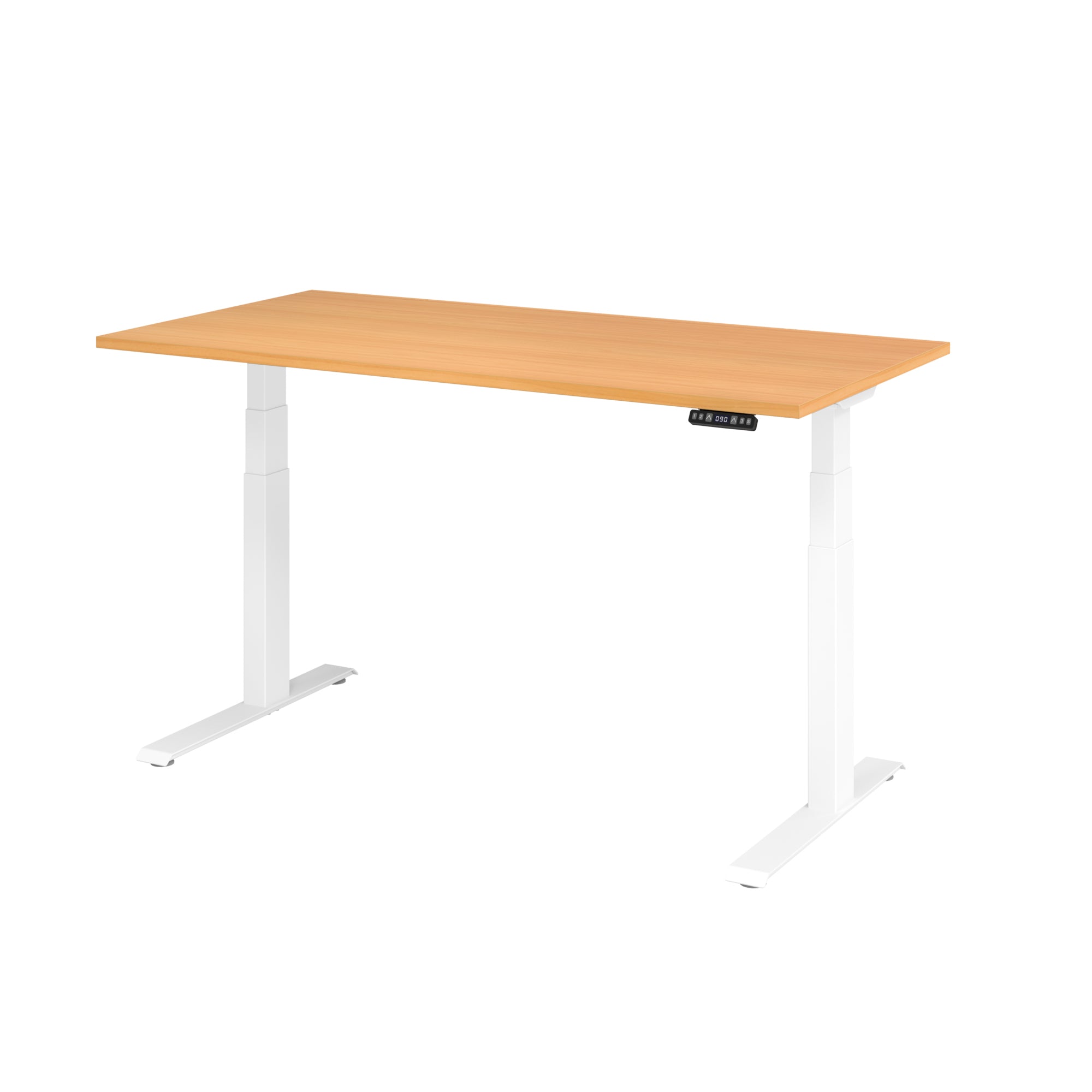 Hammerbacher Schreibtisch Basic 1.600 x 640 x 1.290 x 800 mm (B x H x T) buche