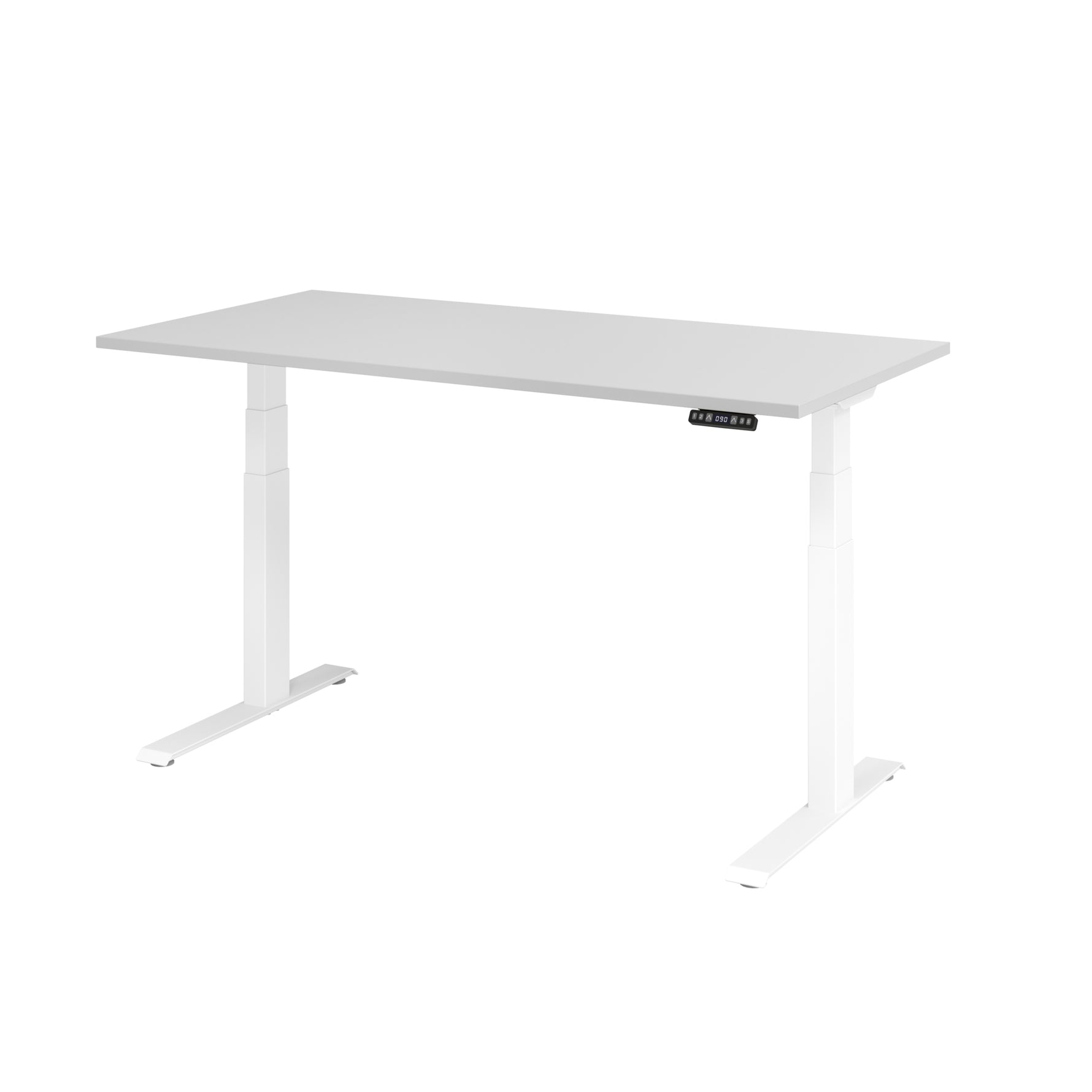 Hammerbacher Schreibtisch Basic 1.600 x 640 x 1.290 x 800 mm (B x H x T) grau