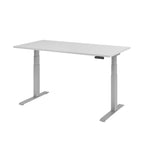 Hammerbacher Schreibtisch Basic 1.600 x 640 x 1.290 x 800 mm (B x H x T) grau – Produktbild 3