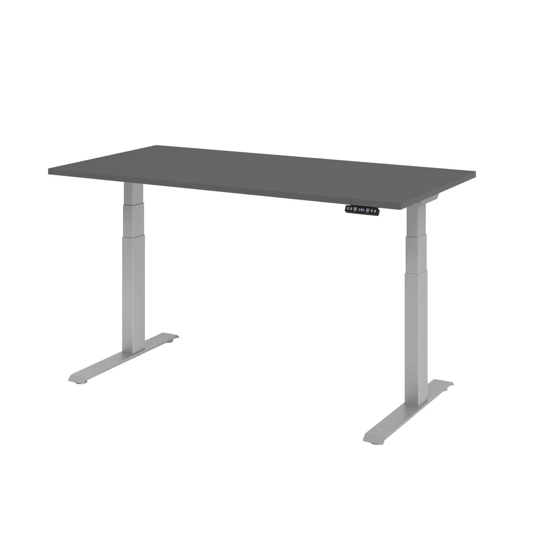 Hammerbacher Schreibtisch Basic 1.600 x 640 x 1.290 x 800 mm (B x H x T) graphit – Produktbild 3