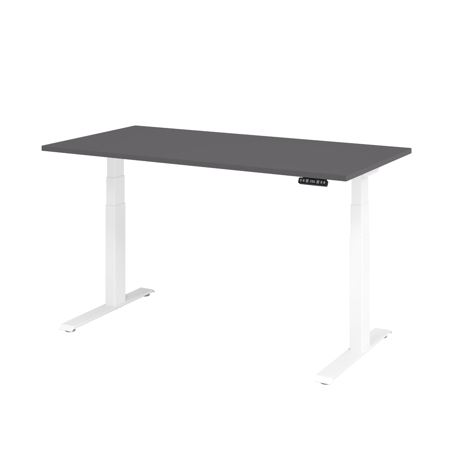 Hammerbacher Schreibtisch Basic 1.600 x 640 x 1.290 x 800 mm (B x H x T) graphit