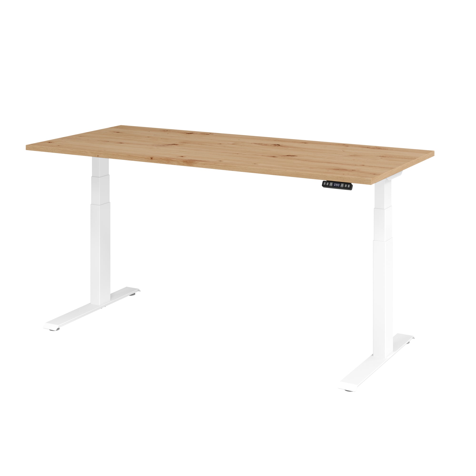 Hammerbacher Schreibtisch Basic 1.800 x 640 x 1.290 x 800 mm (B x H x T) asteiche