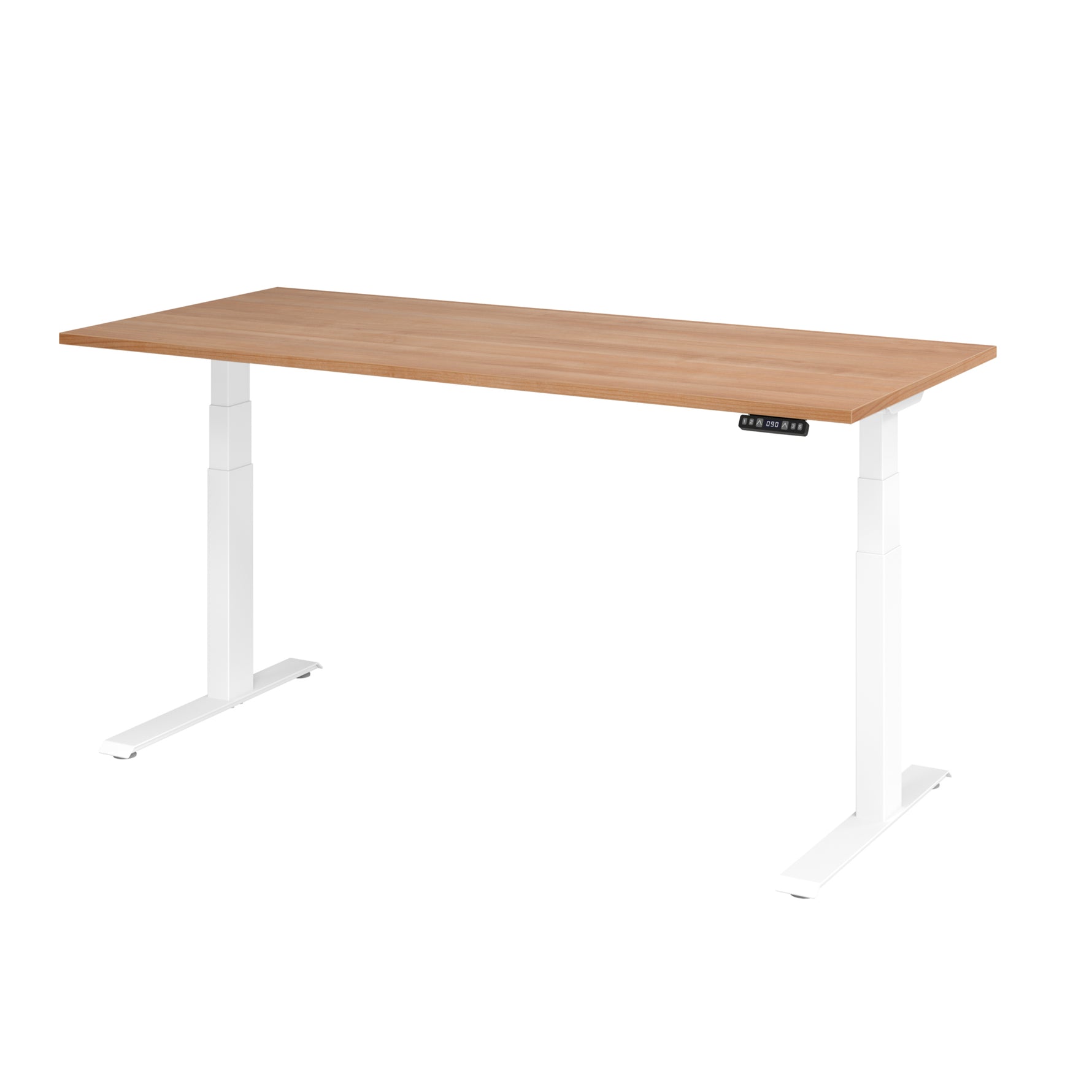 Hammerbacher Schreibtisch Basic 1.800 x 640 x 1.290 x 800 mm (B x H x T) nussbaum
