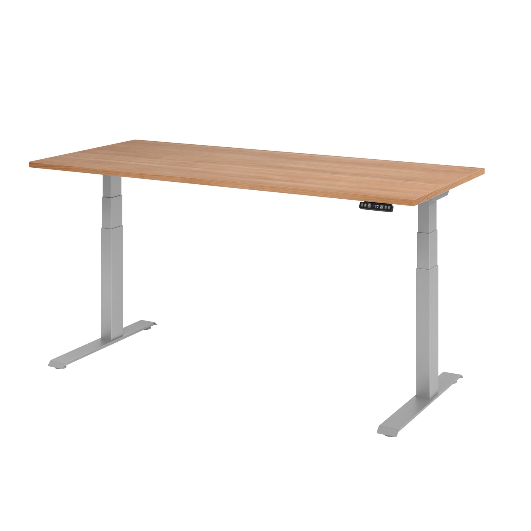 Hammerbacher Schreibtisch Basic 1.800 x 640 x 1.290 x 800 mm (B x H x T) nussbaum – Produktbild 3
