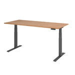 Hammerbacher Schreibtisch Basic 1.800 x 640 x 1.290 x 800 mm (B x H x T) nussbaum – Produktbild 2