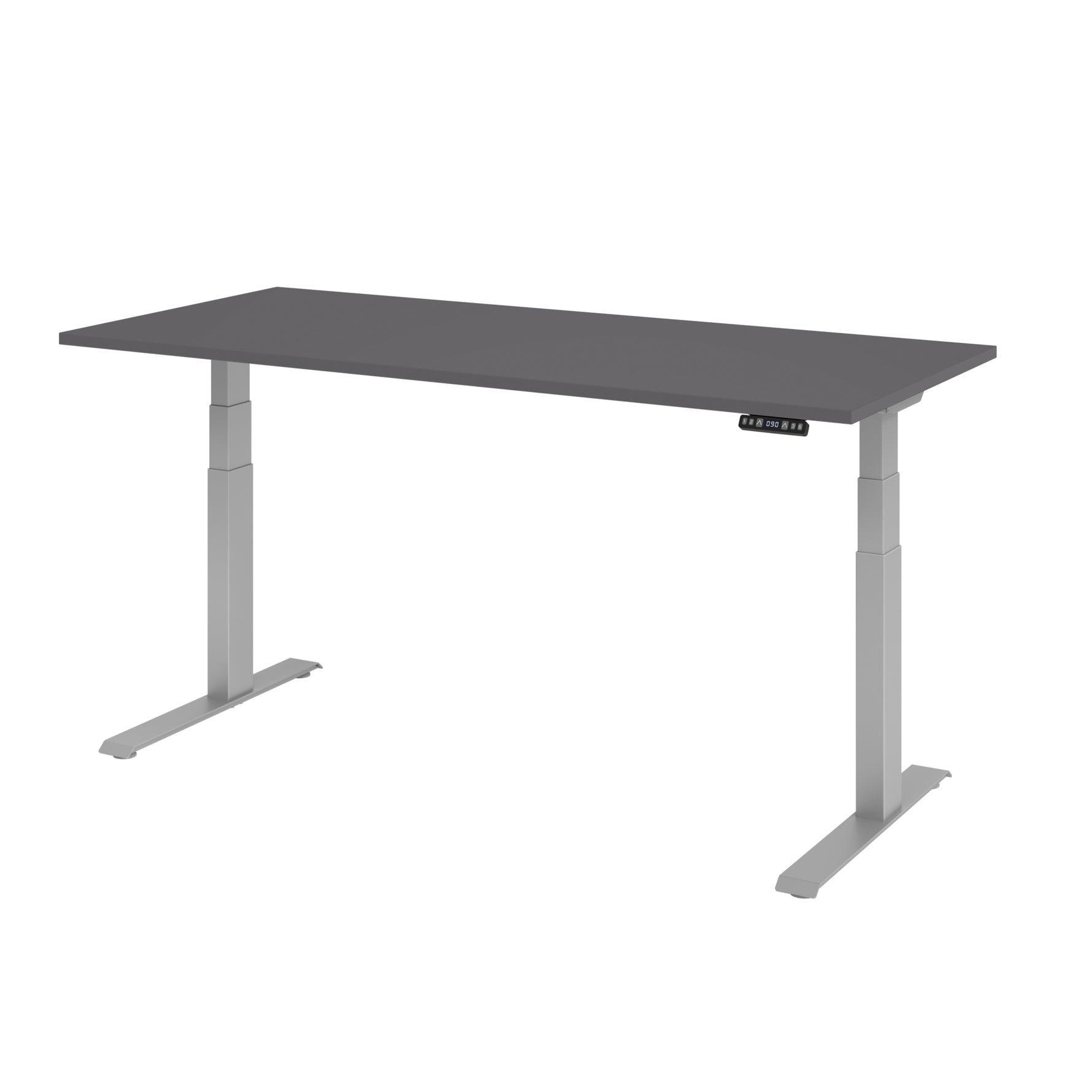 Hammerbacher Schreibtisch Basic 1.800 x 640 x 1.290 x 800 mm (B x H x T) graphit – Produktbild 3