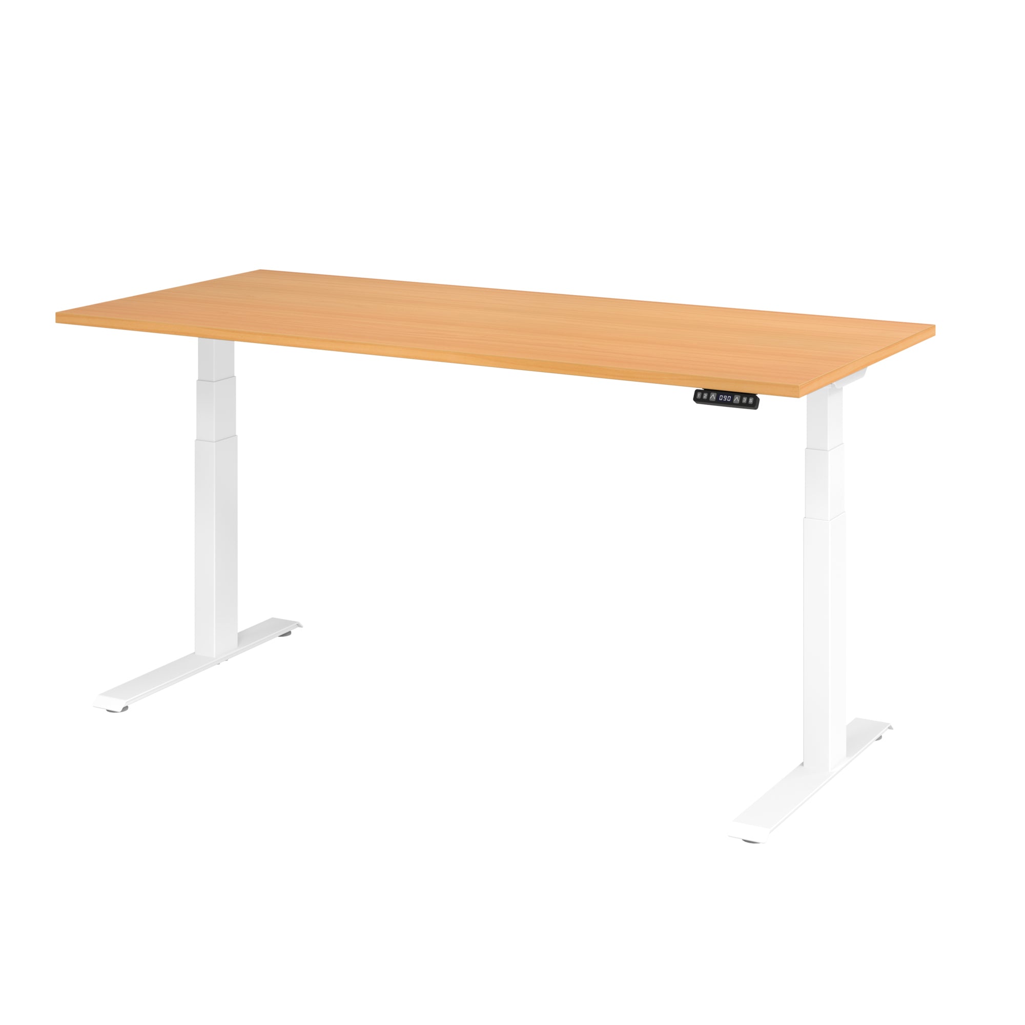 Hammerbacher Schreibtisch Basic 1.800 x 640 x 1.290 x 800 mm (B x H x T) buche