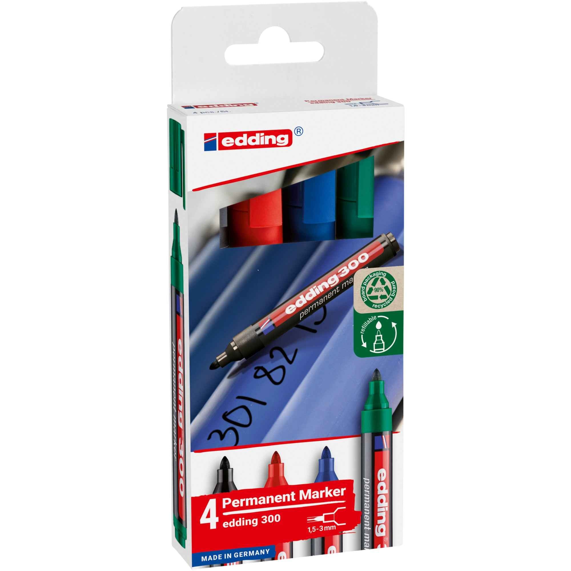 edding Permanentmarker 300 4 St./Pack.