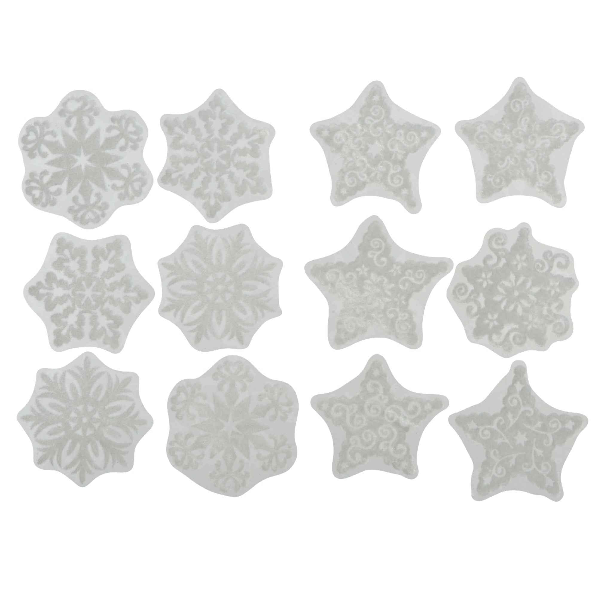 DECORIS Fensterbild Sterne, Schneeflocken 2 St./Pack.