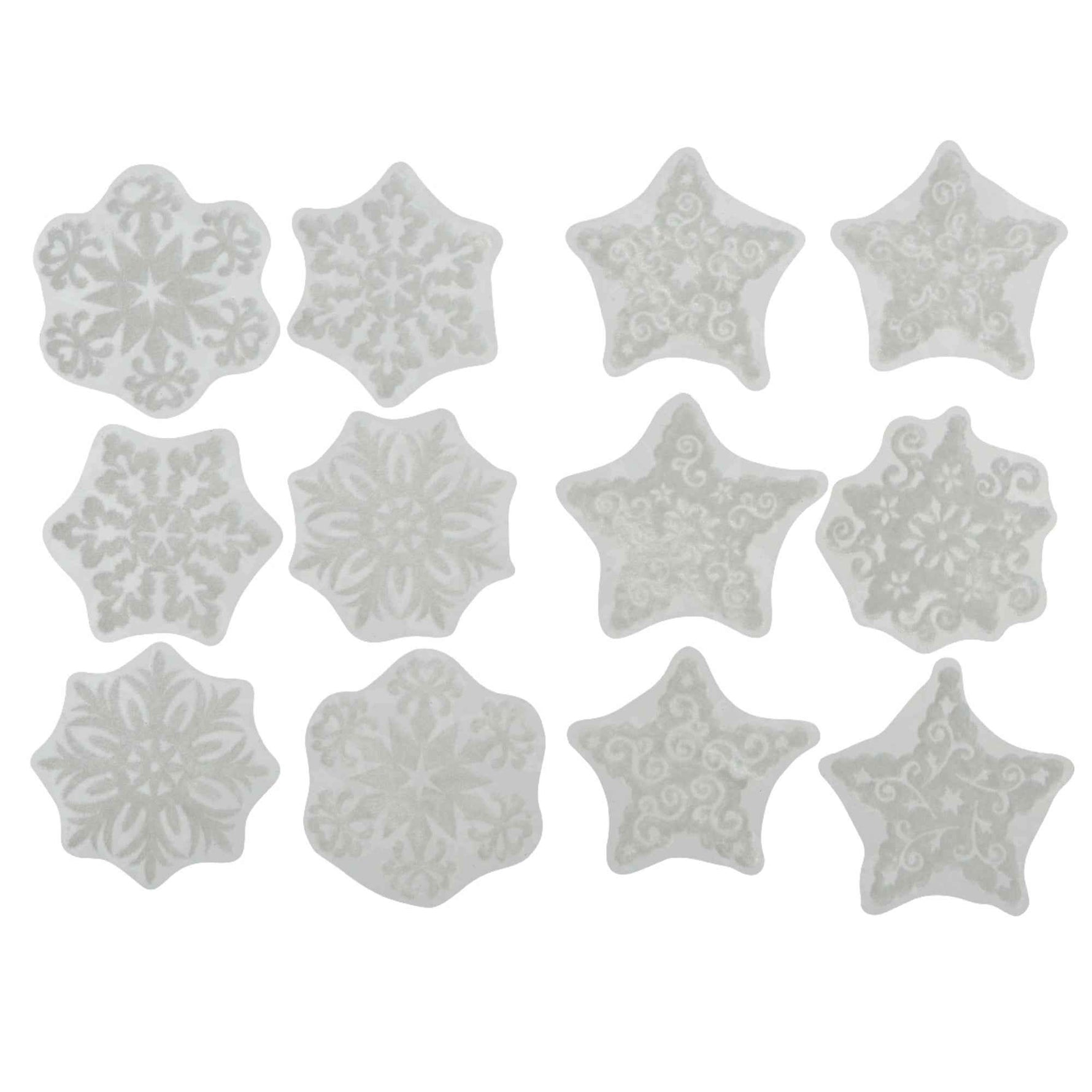 DECORIS Fensterbild Sterne, Schneeflocken 2 St./Pack.