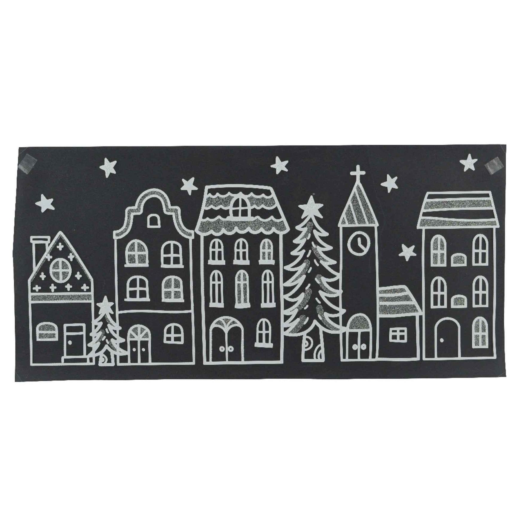 DECORIS Fensterbild Häuser