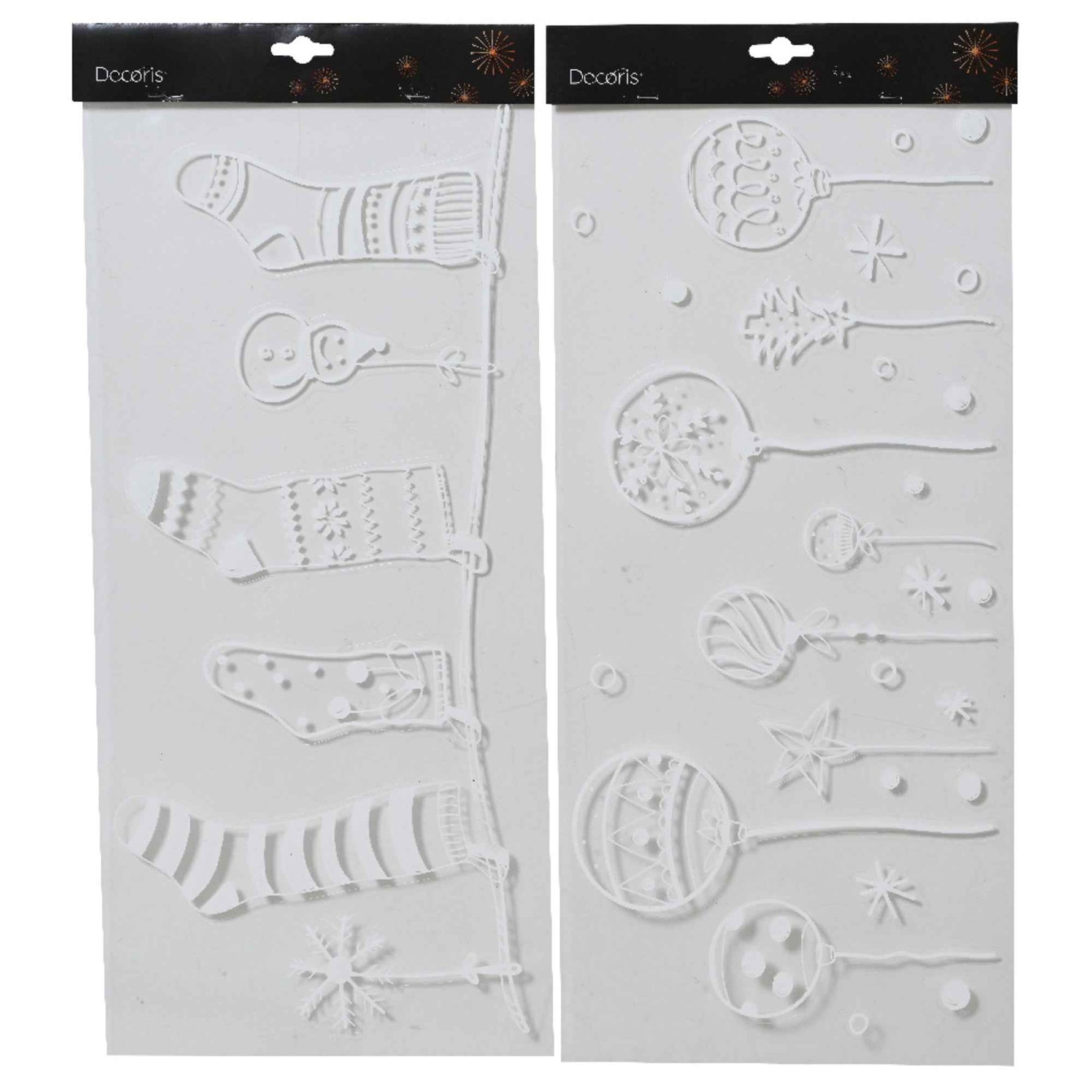 DECORIS Fensterbild Kugeln sortiert
