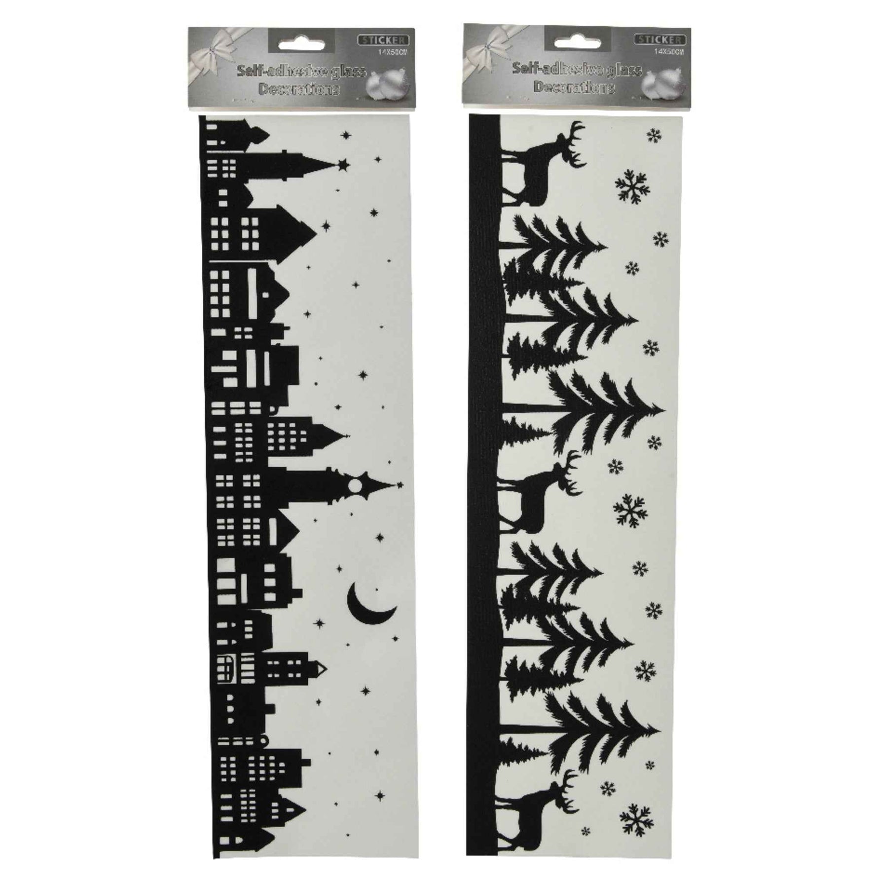 DECORIS Fensterbild Stadt, Wald 2 St./Pack.