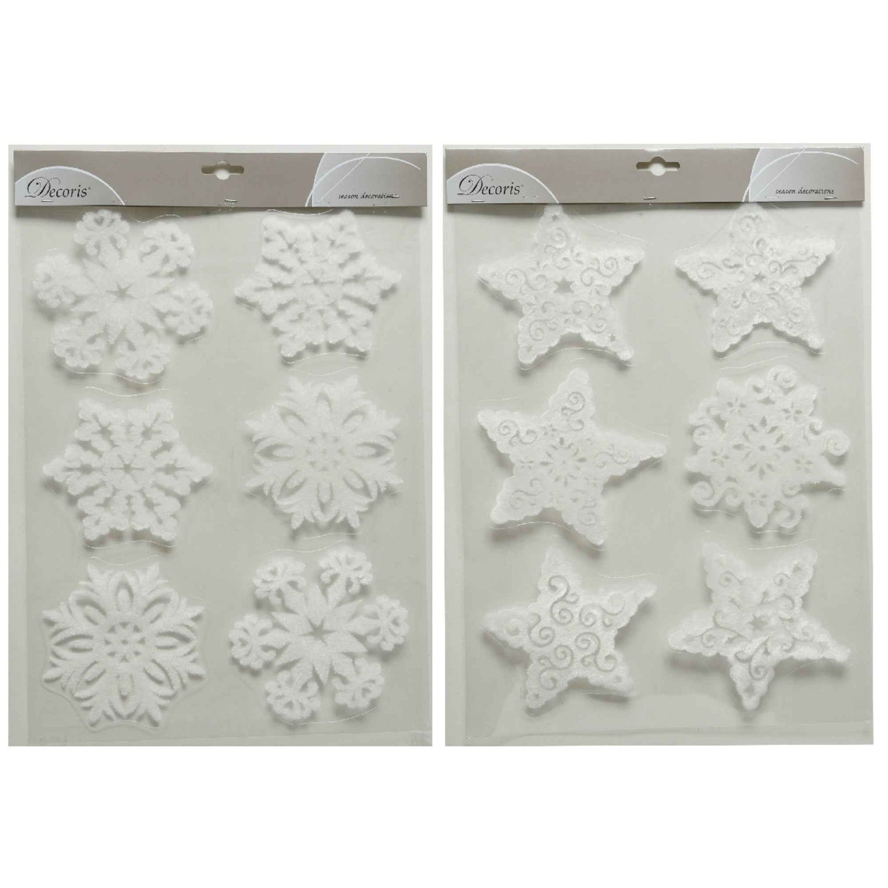 DECORIS Fensterbild Sterne, Schneeflocken 2 St./Pack. – Produktbild 2