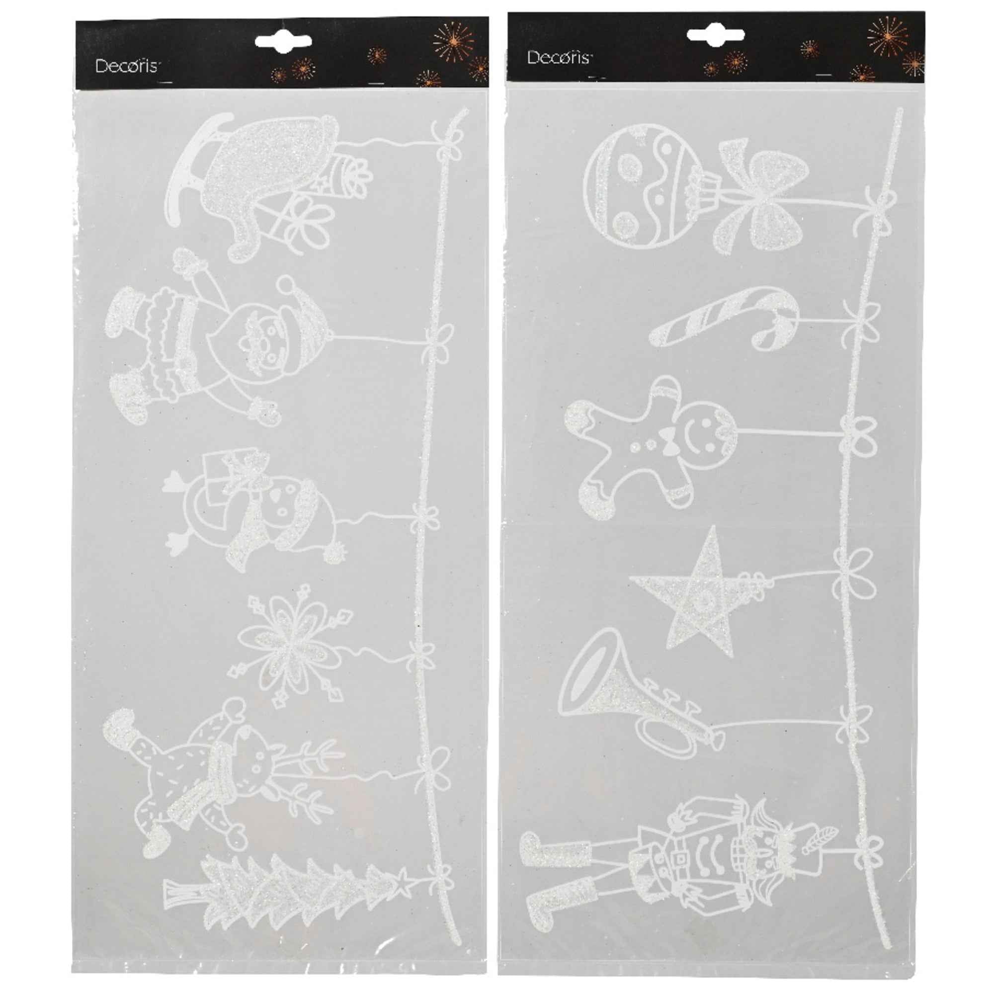 DECORIS Fensterbild Weihnachten 2 St./Pack.