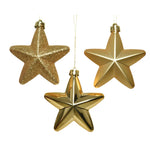 DECORIS Christbaumschmuck Stern Mix 6 St./Pack.