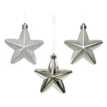 DECORIS Christbaumschmuck Stern Mix 6 St./Pack.