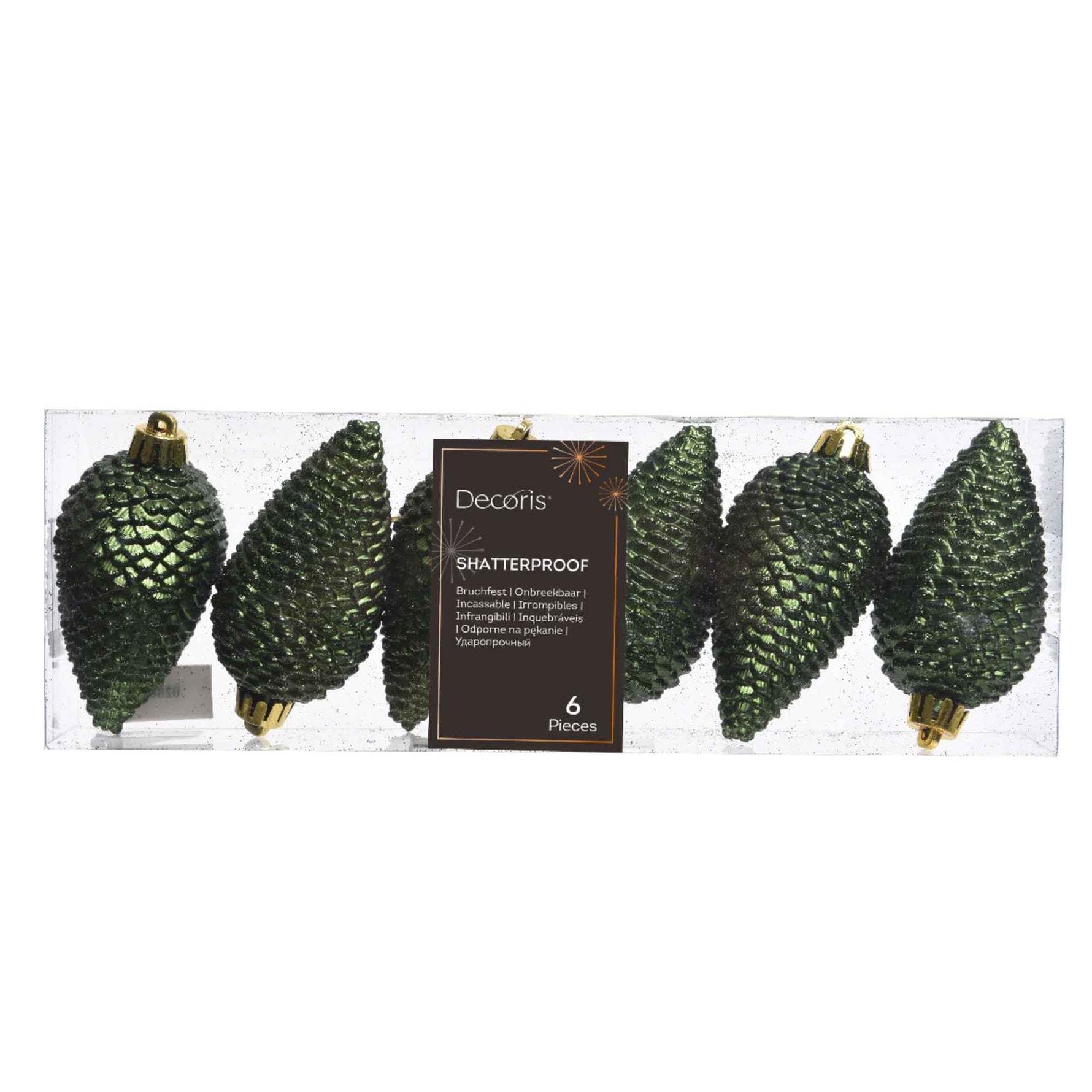 DECORIS Christbaumschmuck Zapfen Mix 4,5 x 8 cm (Ø x H)