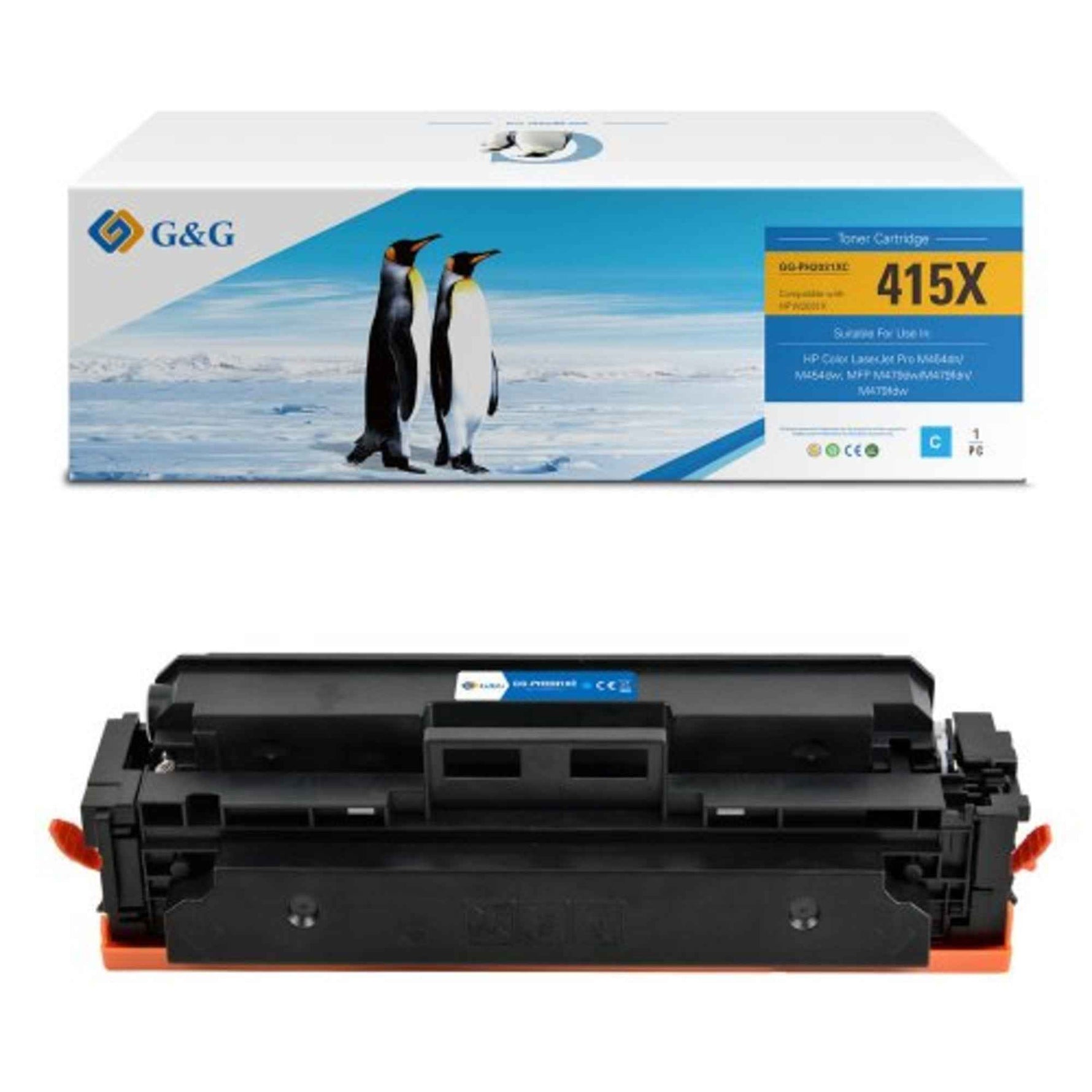 G&G Toner Kompatibel mit HP 415X cyan
