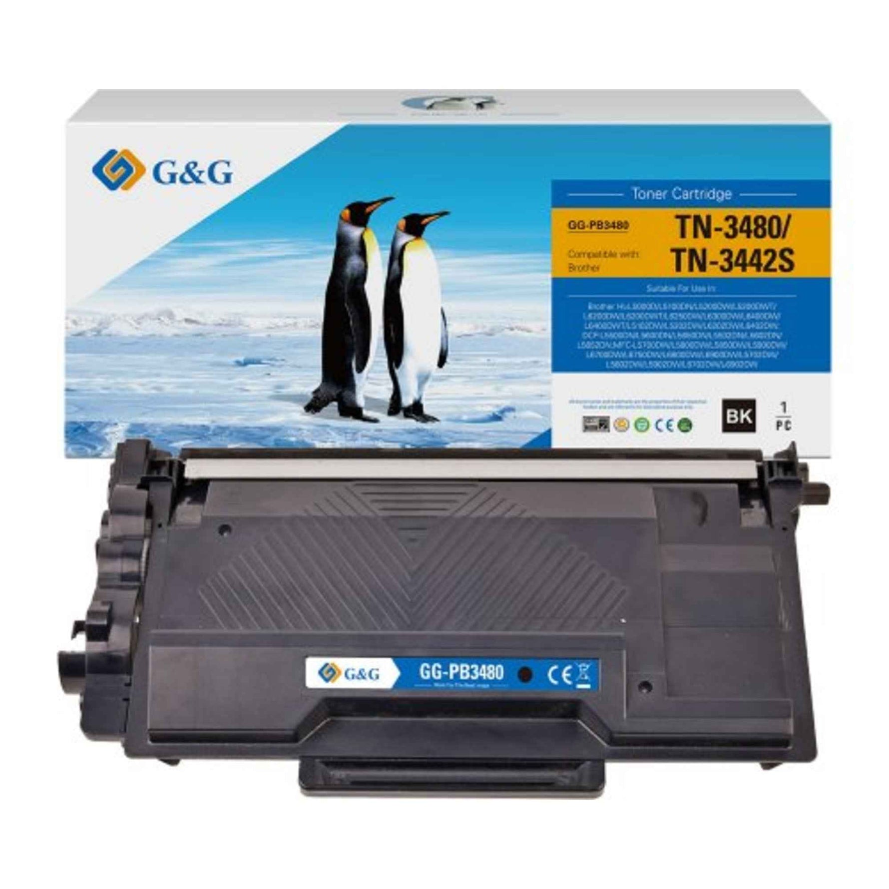 G&G Toner Kompatibel mit Brother TN-3480 schwarz