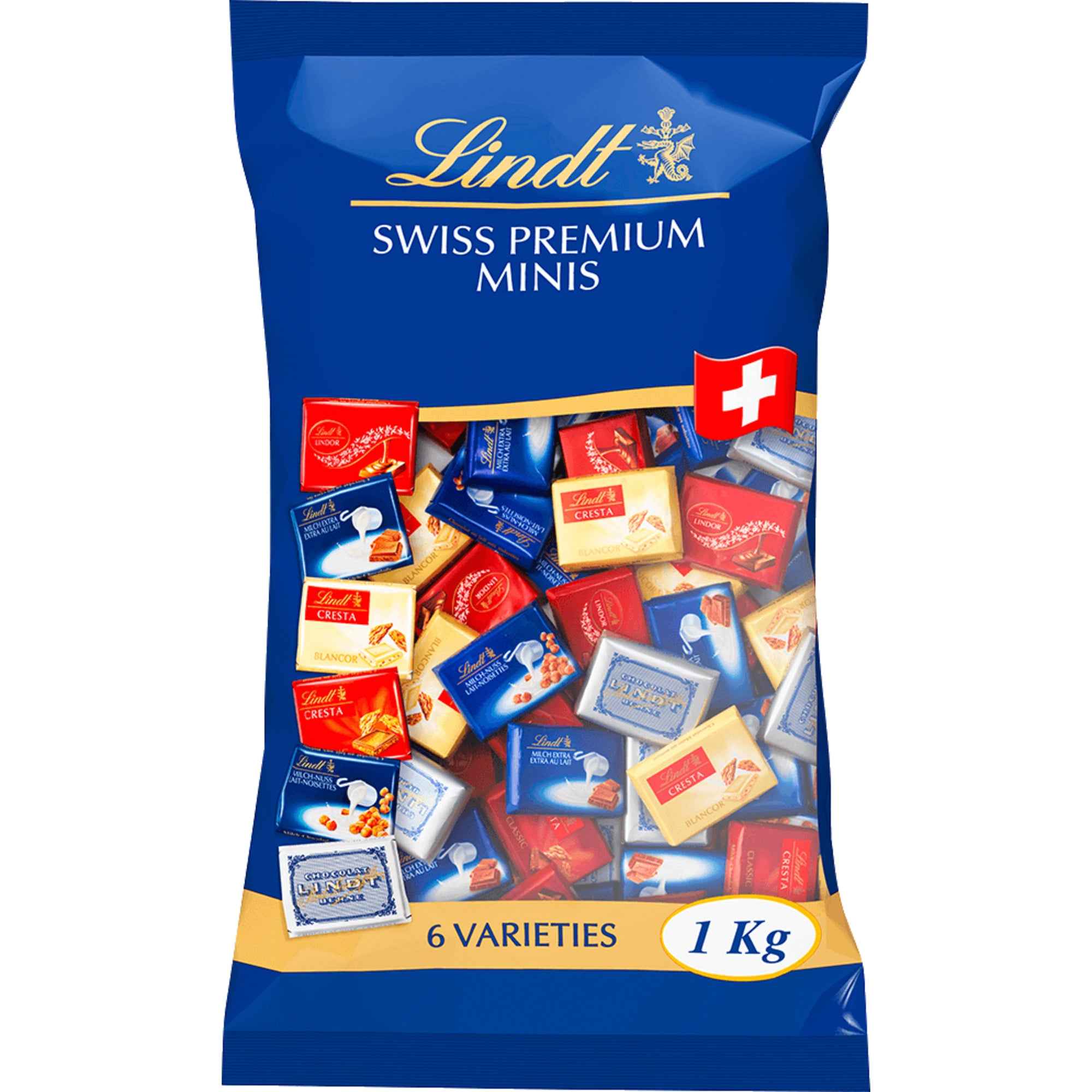Lindt Schokolade Schokonaps Swiss Premium Minis 1.000 g/Pack.