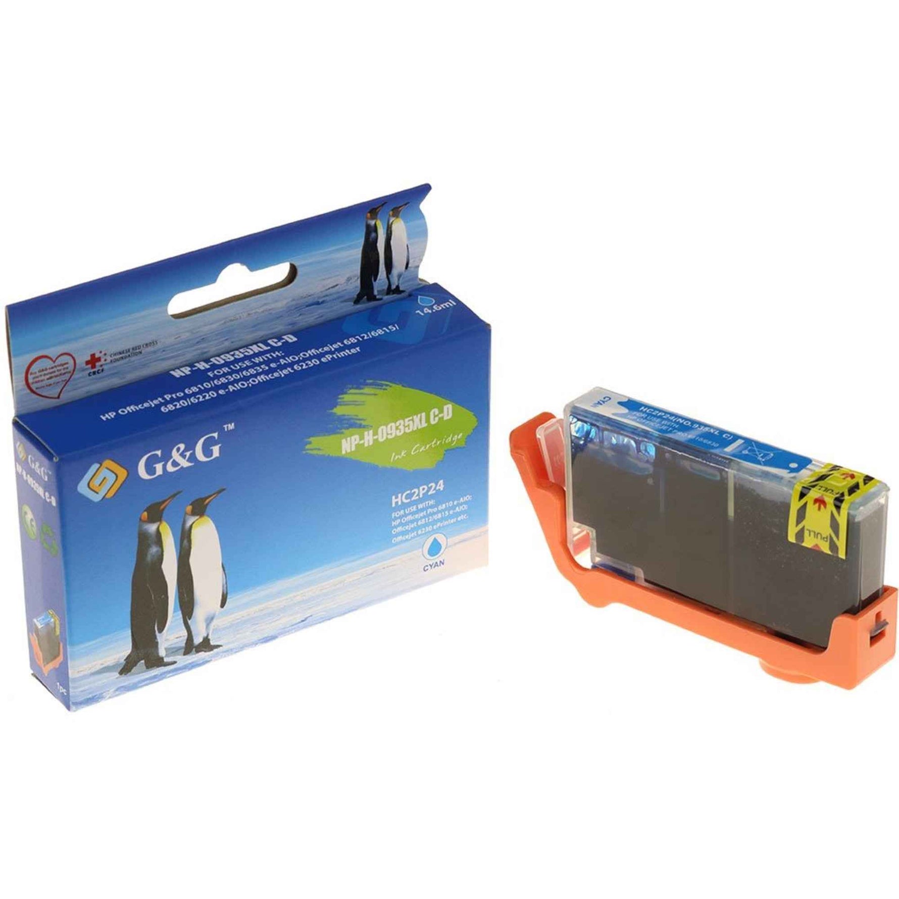 G&G Tintenpatrone Kompatibel mit HP 935XL cyan