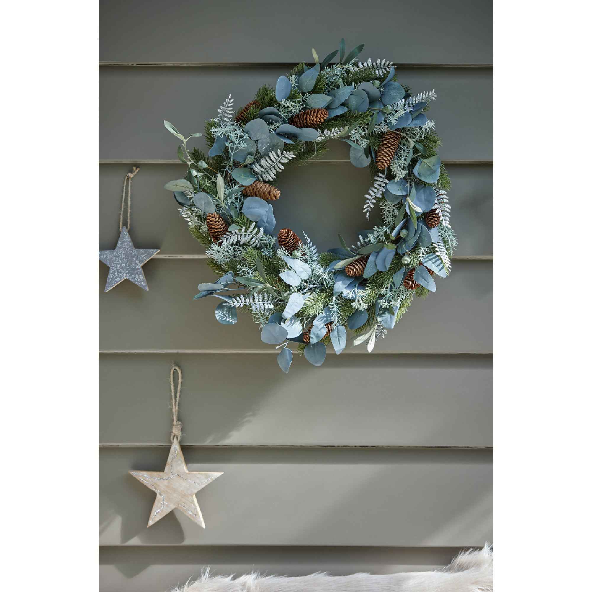 EVERLANDS Weihnachtskranz Modern 40 x 8 cm (Ø x H)