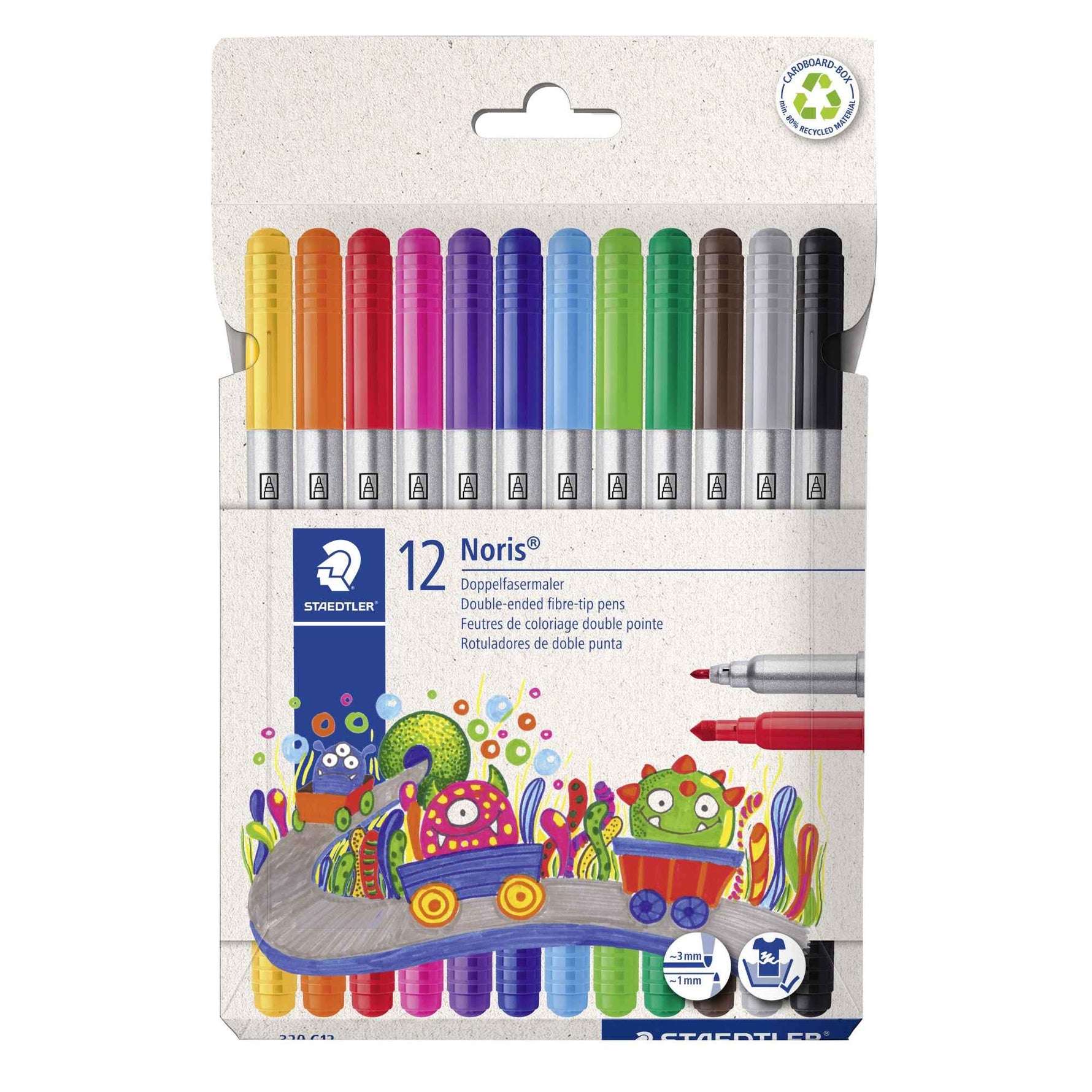 STAEDTLER® Doppelfasermaler Noris® 12 St./Pack.