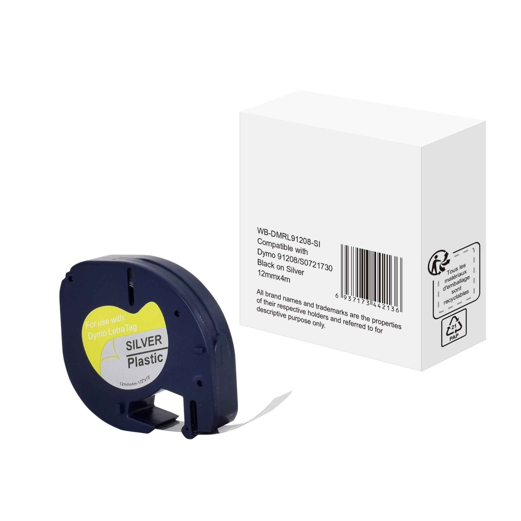Schriftbandkassette Kompatibel mit Dymo S0721730