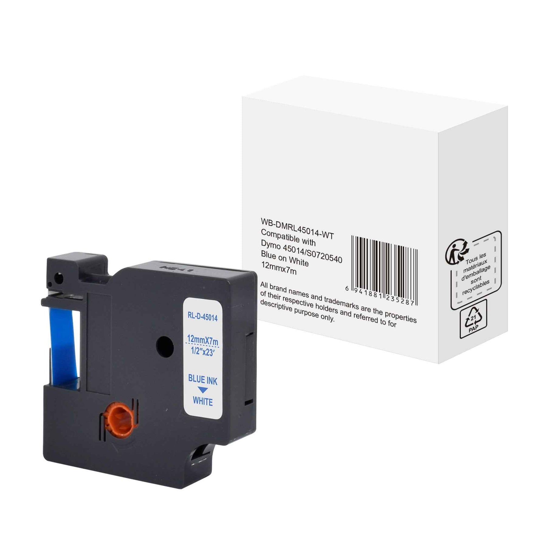 Schriftbandkassette Kompatibel mit DYMO S0720540