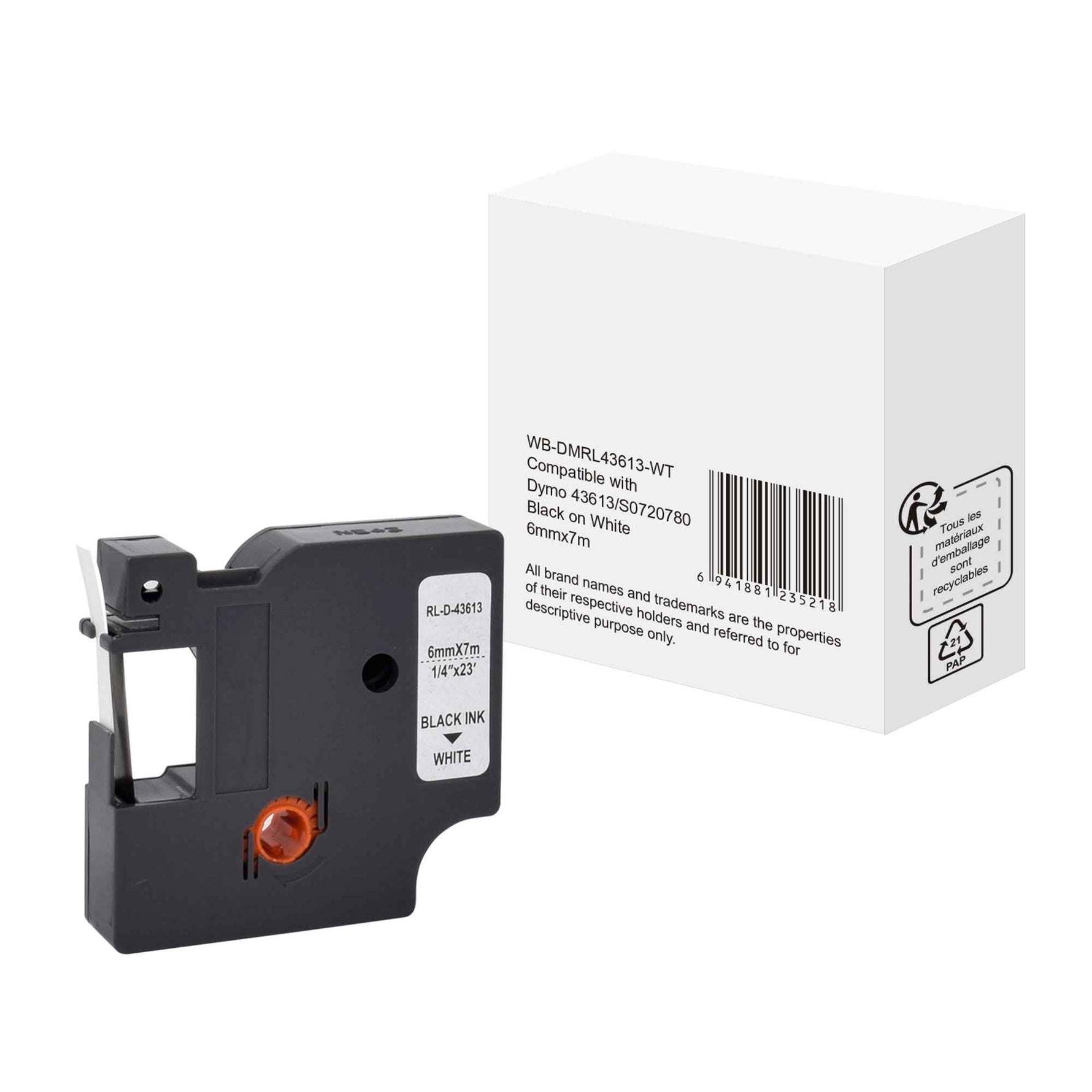 Schriftbandkassette Kompatibel mit DYMO S0720780