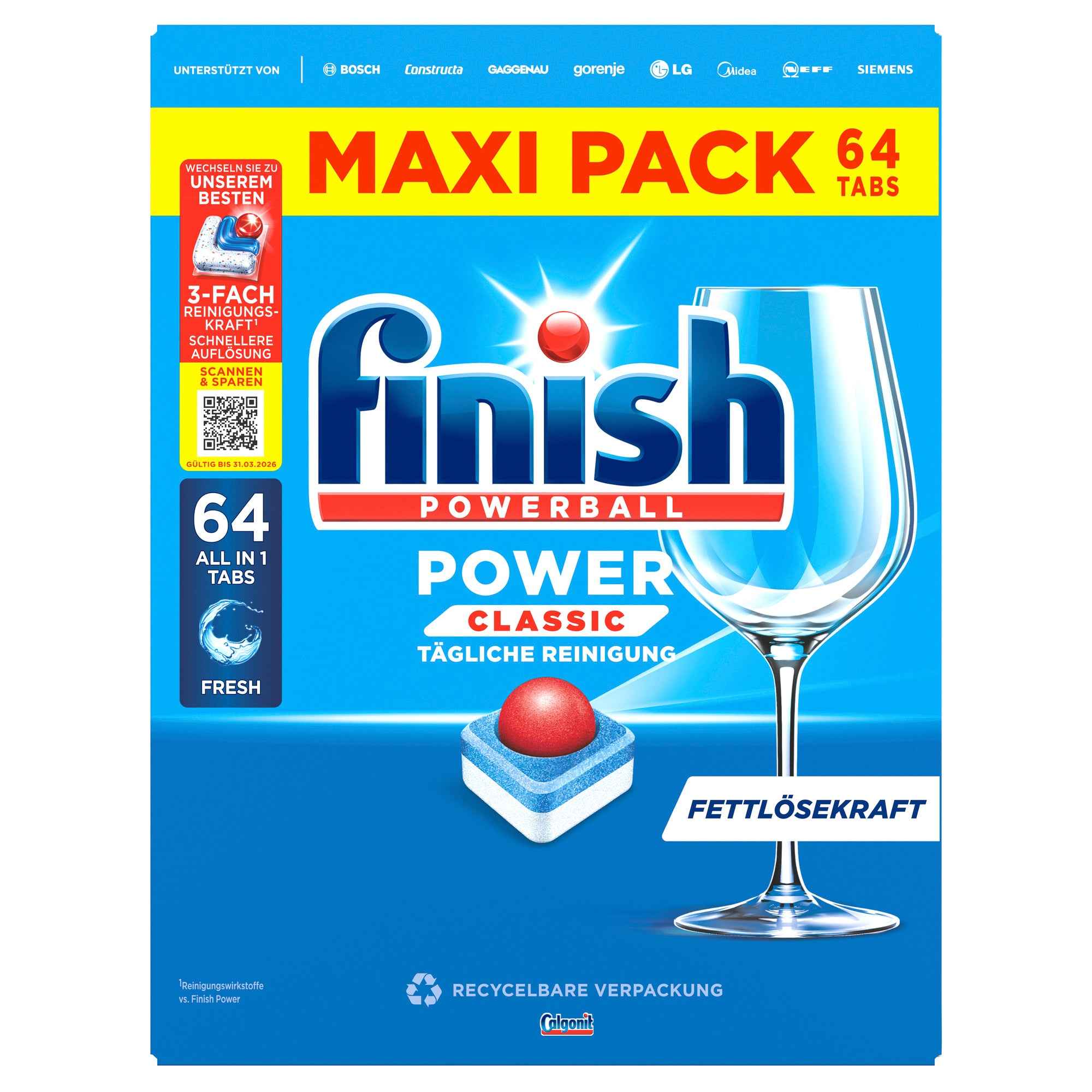 FINISH Spülmaschinentabs Power Classic Fresh