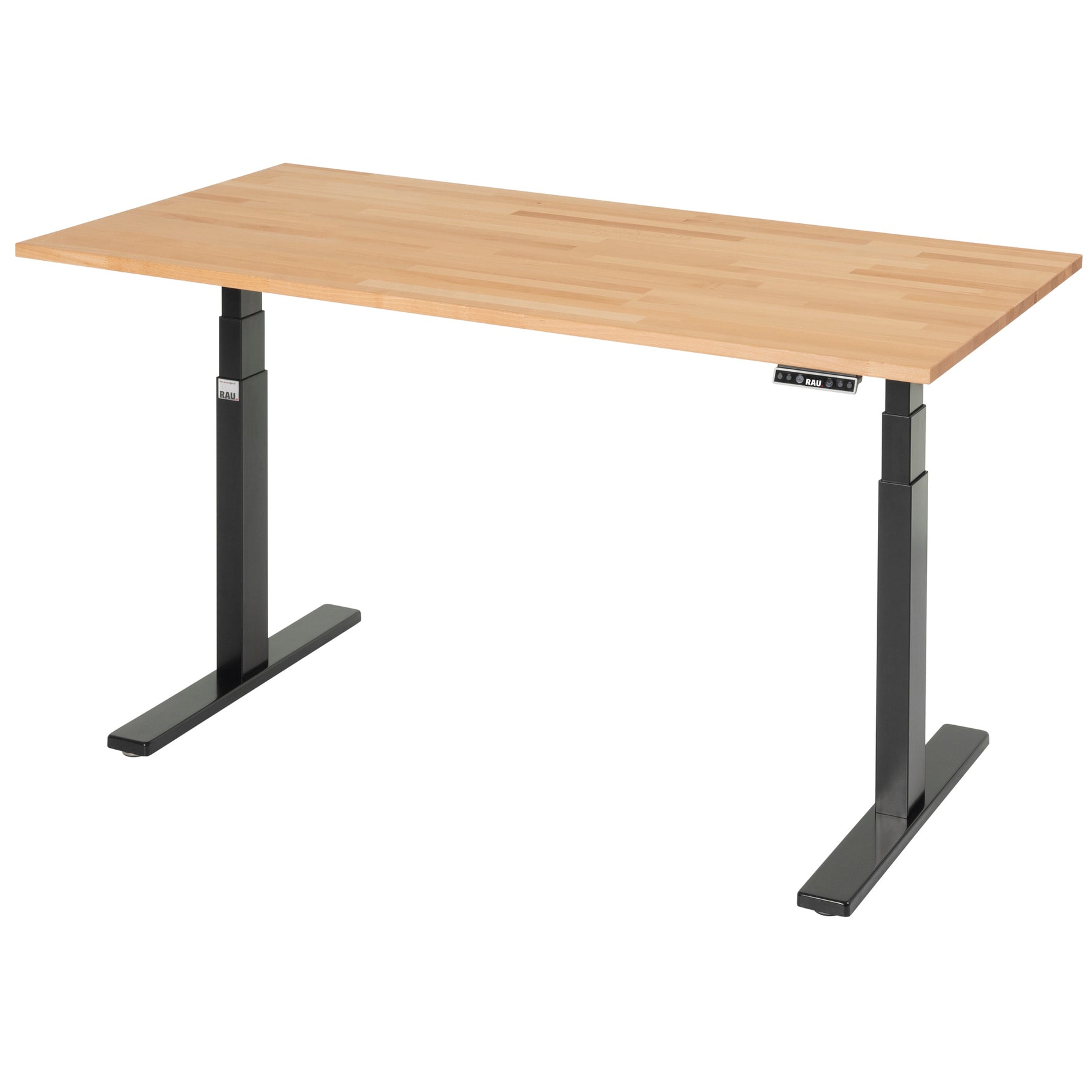 RAU Schreibtisch Adlatus 100 25 cm tiefschwarz – Produktbild 3