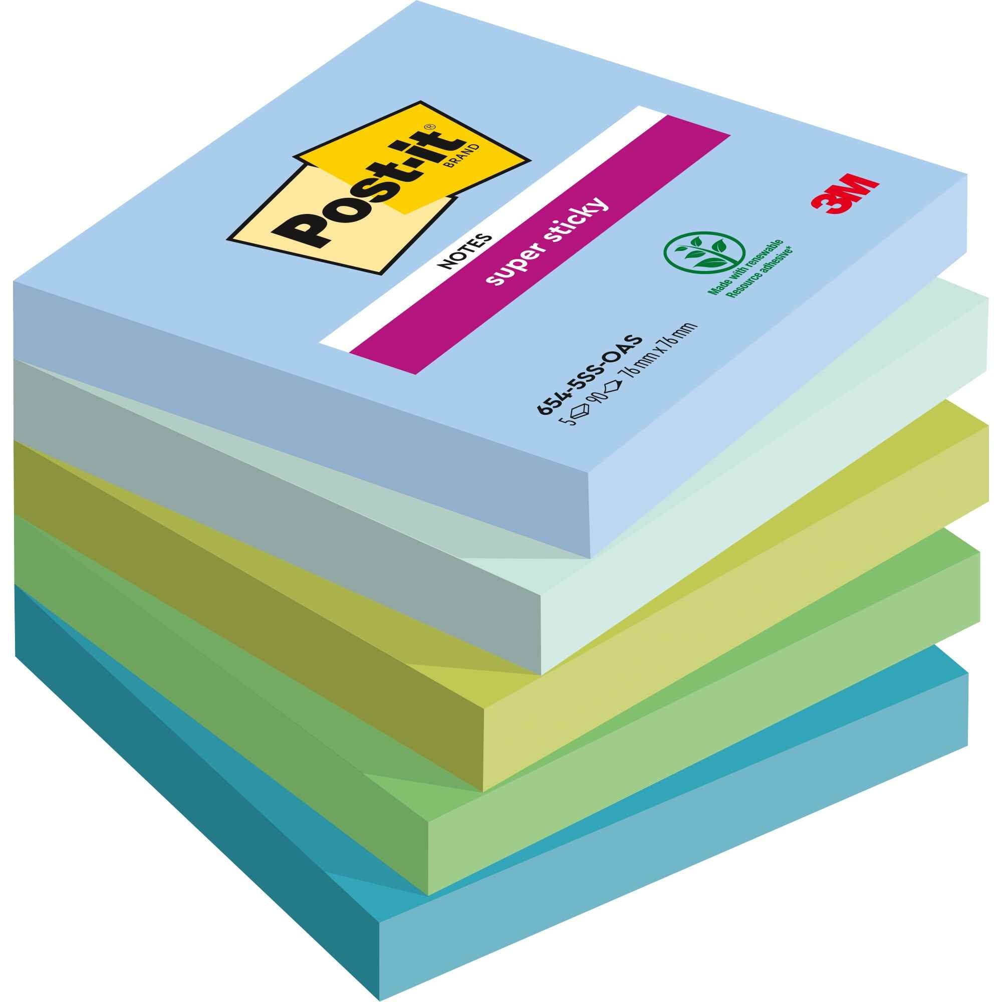 Post-it® Haftnotiz Super Sticky Notes Oasis Collection