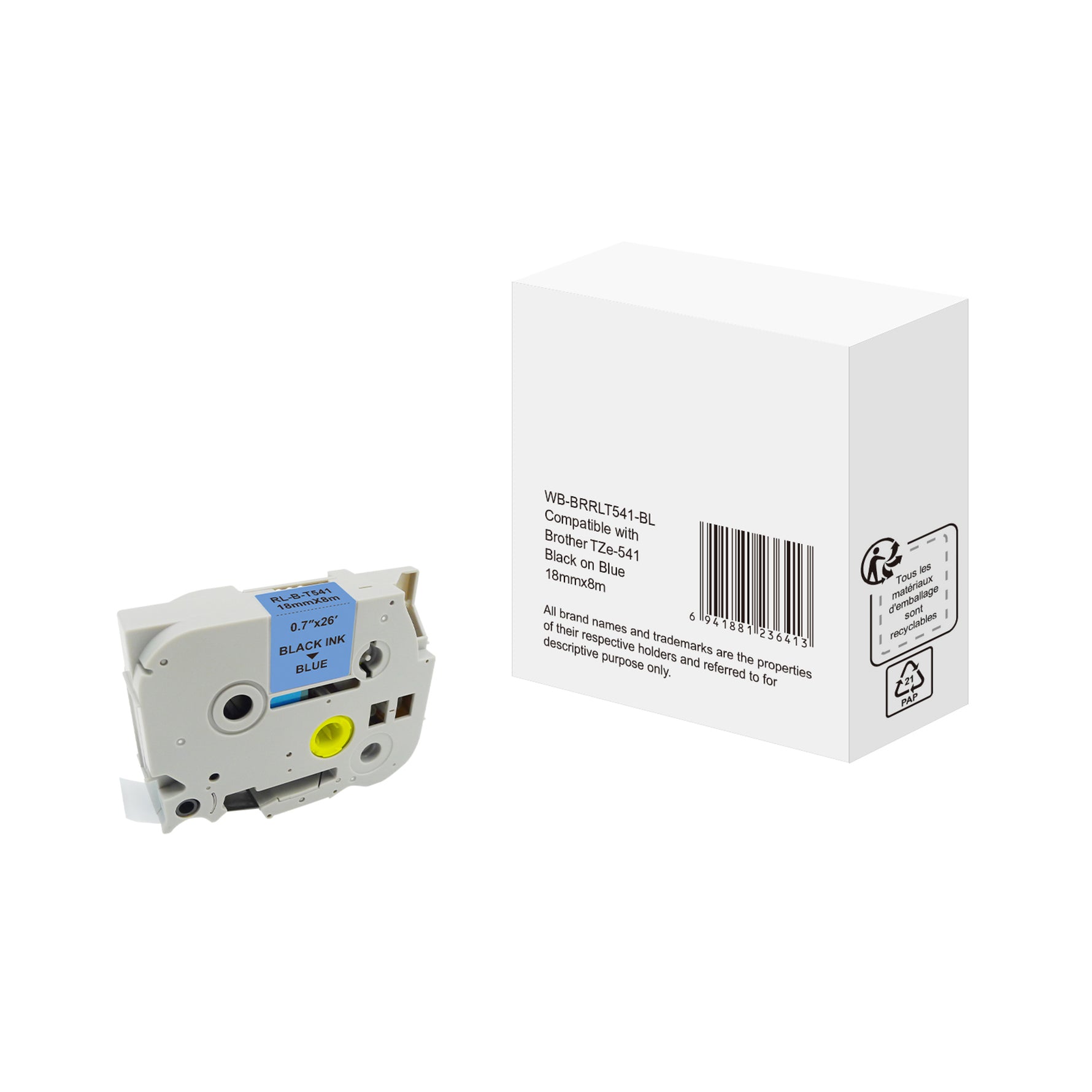 Schriftbandkassette Kompatibel mit Brother TZe-541 - Wiepa Bürofachpartner