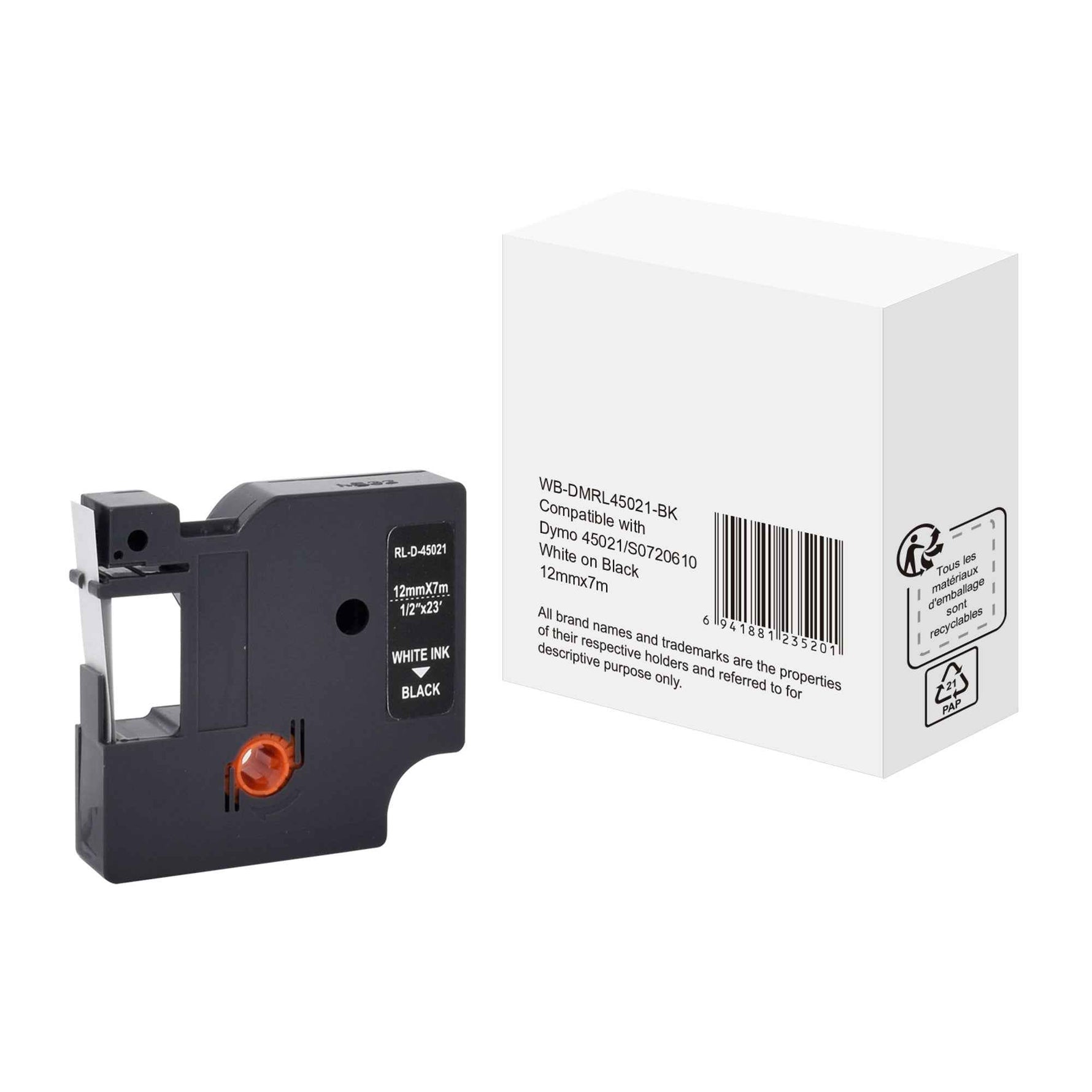 Schriftbandkassette Kompatibel mit DYMO S0720610