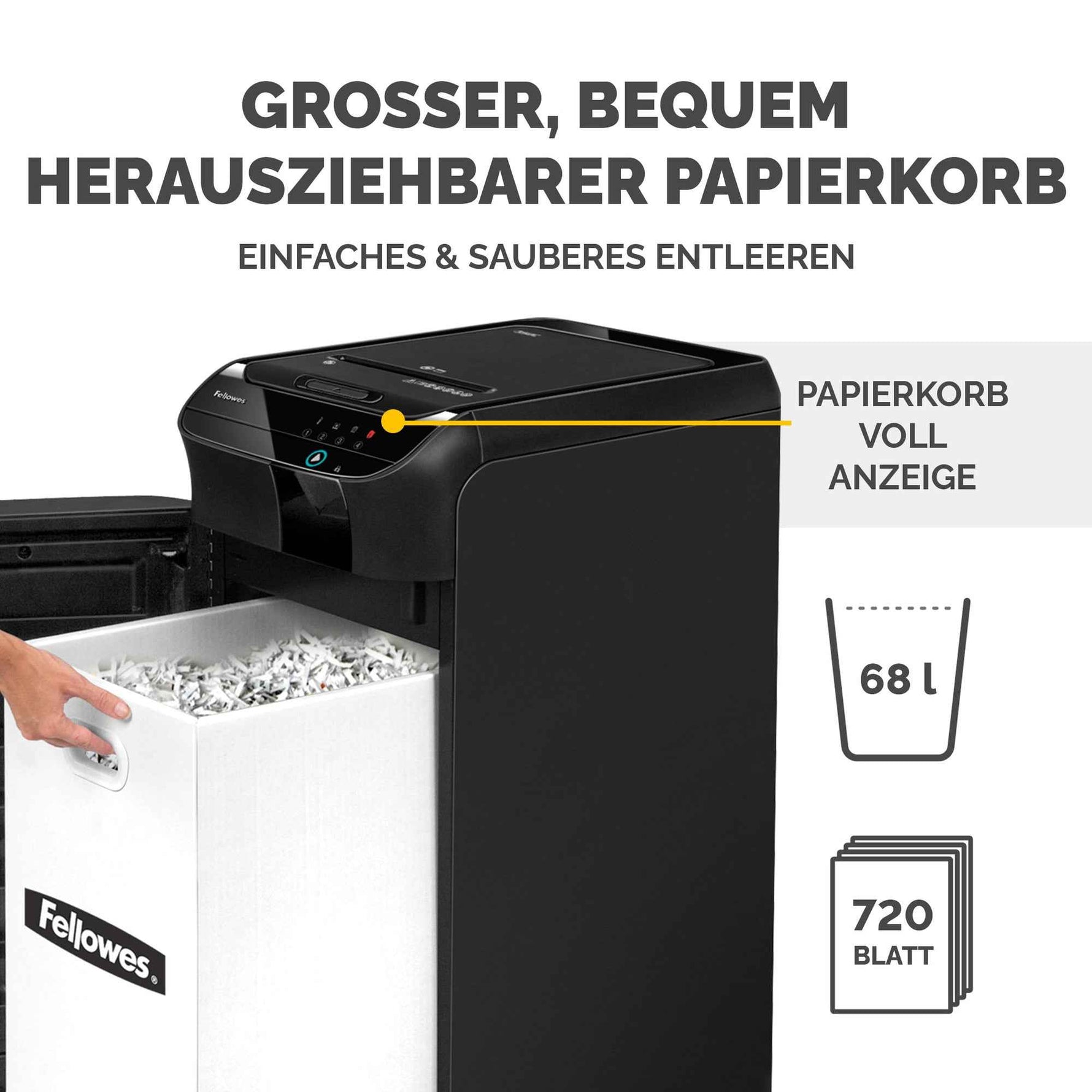 Fellowes® Aktenvernichter AutoMax™ 350C