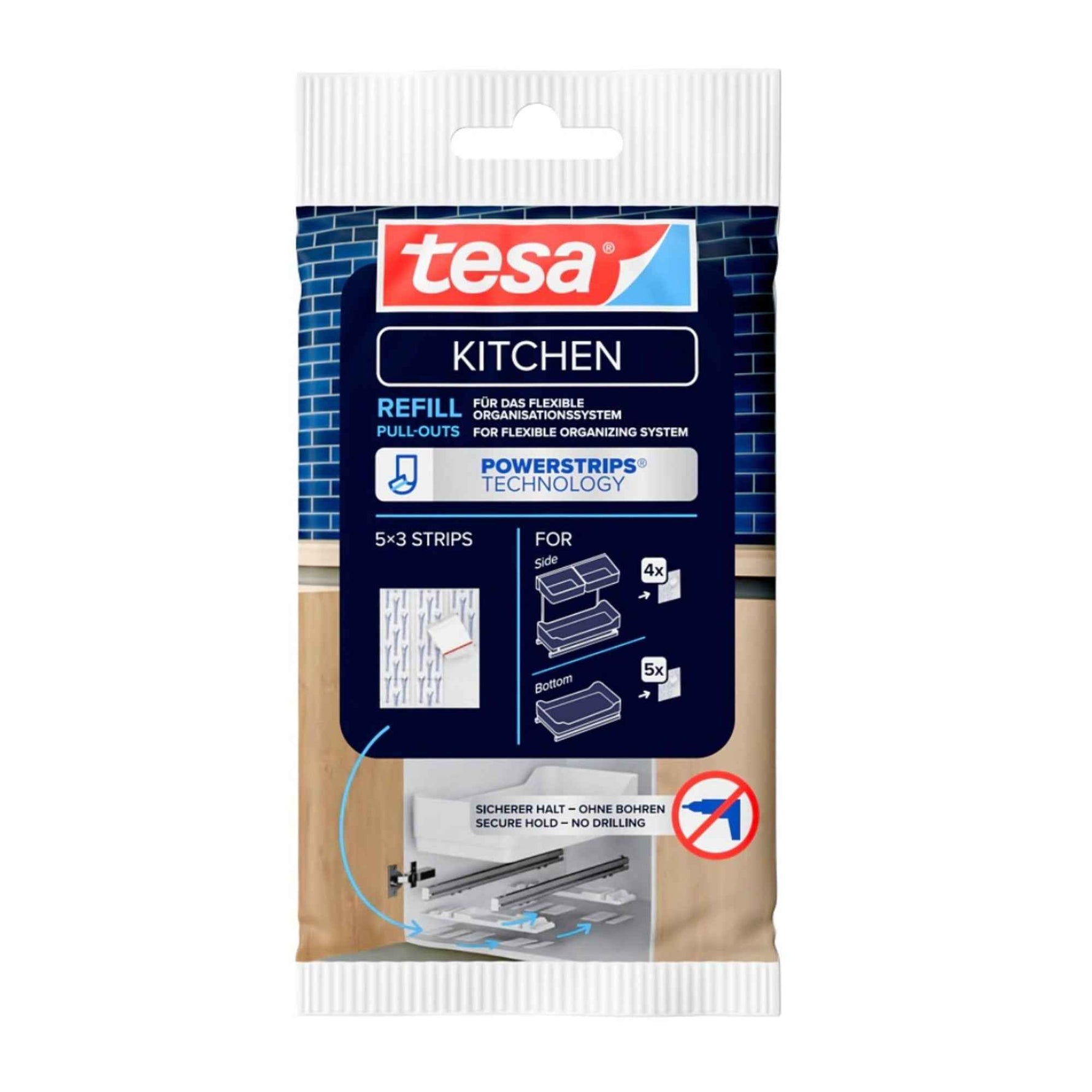 tesa® Klebepad Powerstrips® KITCHEN Refill