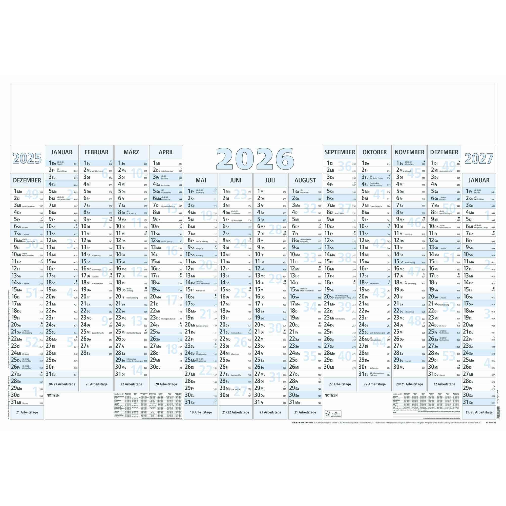 ZETTLER Plakatkalender 2026