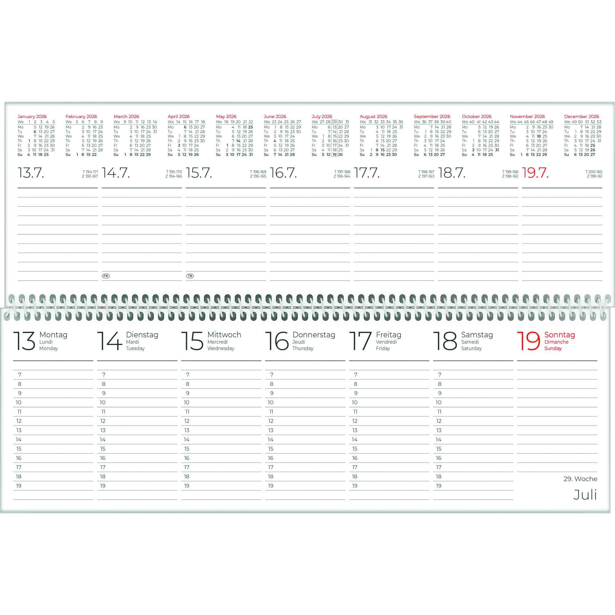 ZETTLER Querkalender 2026