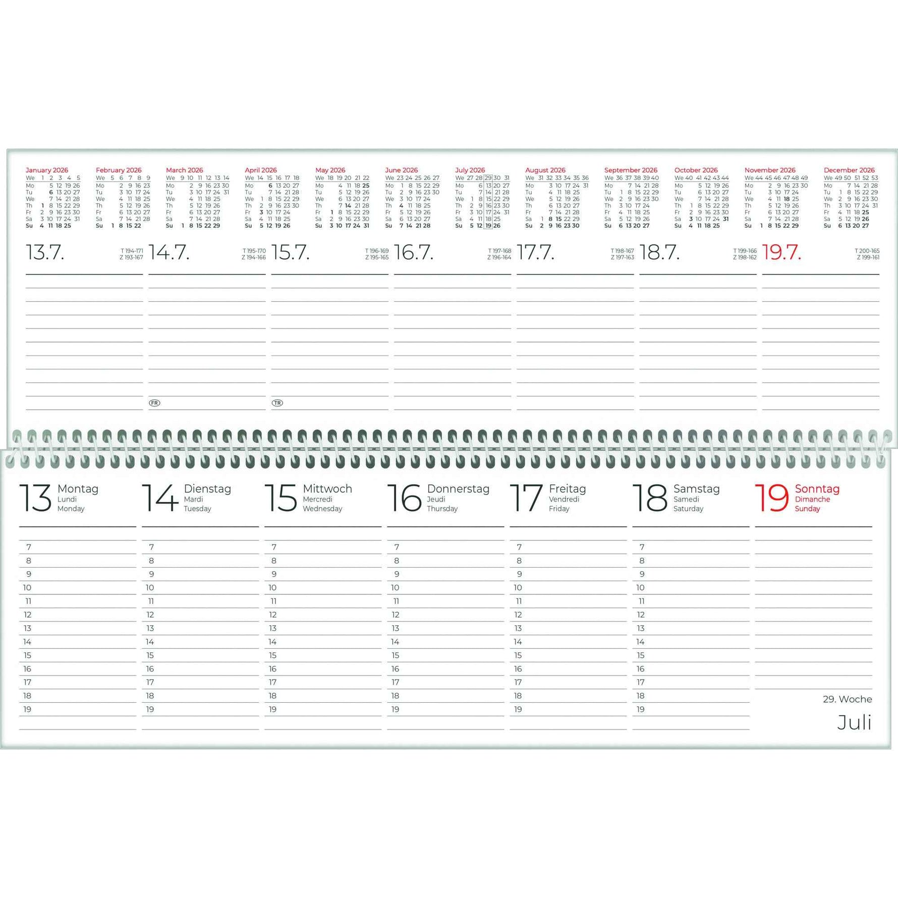 ZETTLER Querkalender 2026