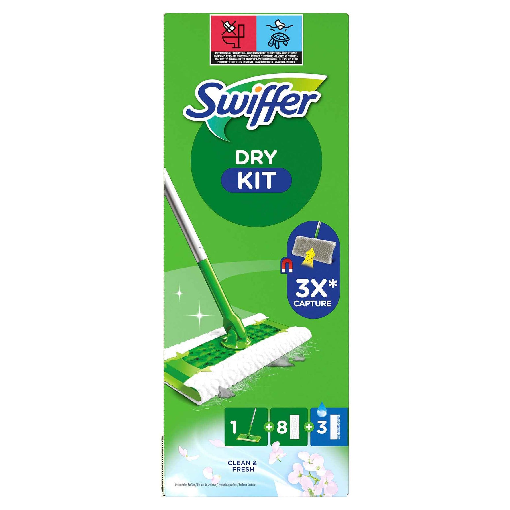 Swiffer Reinigungsset Bodenwischer Dry and Wet Starter Kit