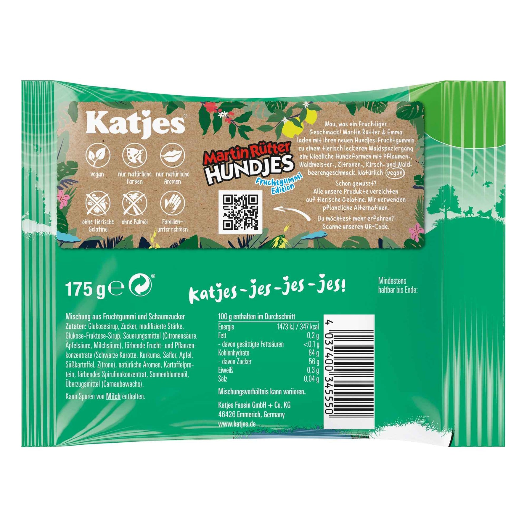 Katjes Fruchtgummi Hundjes 175 g/Pack.