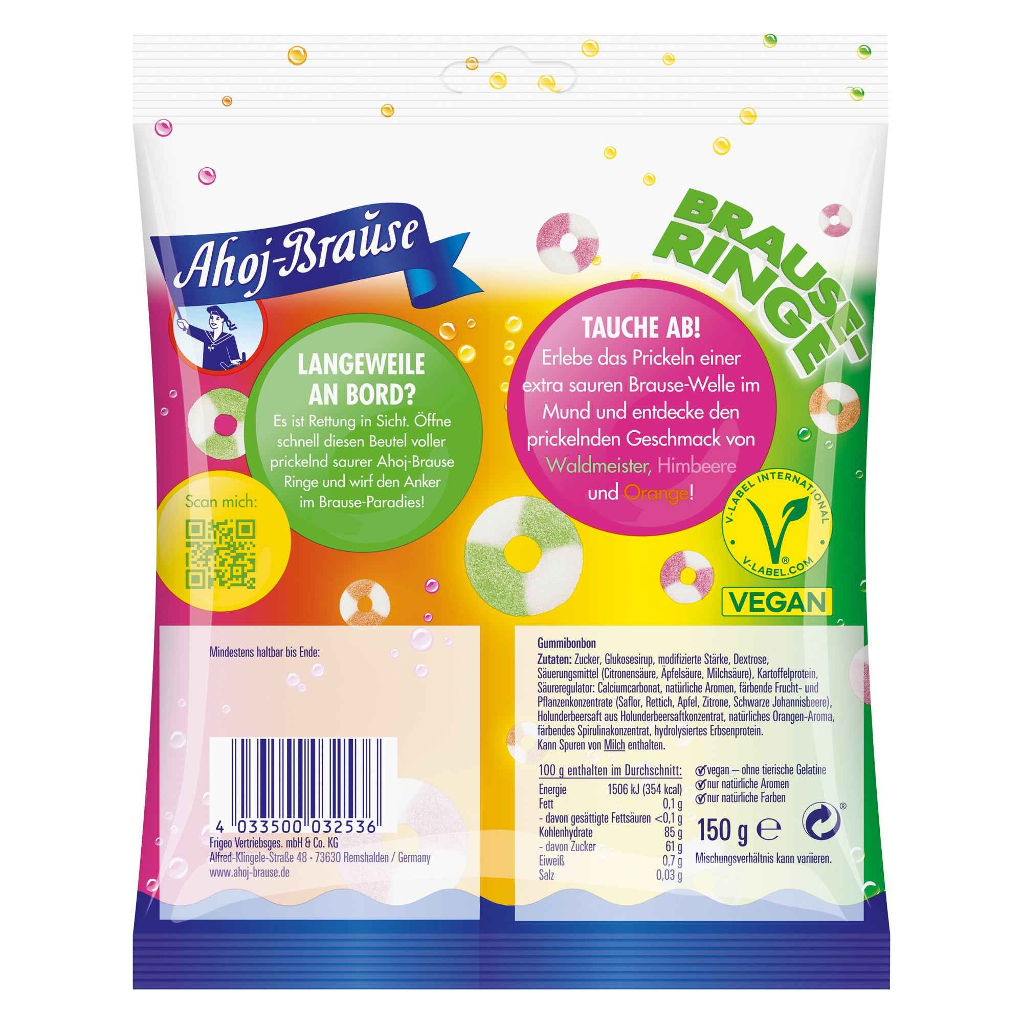 Ahoj Fruchtgummi BRAUSE-RINGE 150 g/Pack.