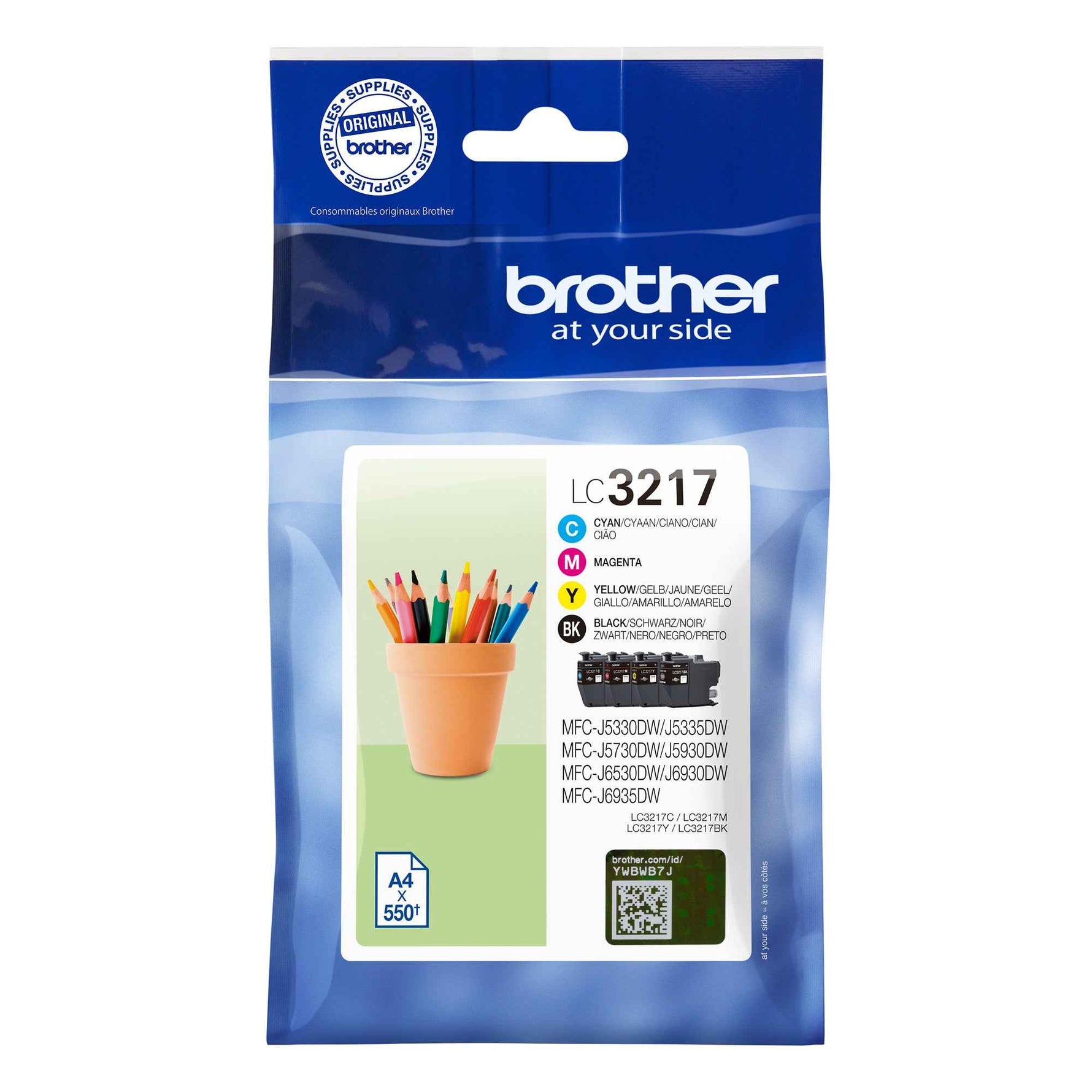 Brother Tintenpatrone LC-3217VAL schwarz, cyan, magenta, gelb