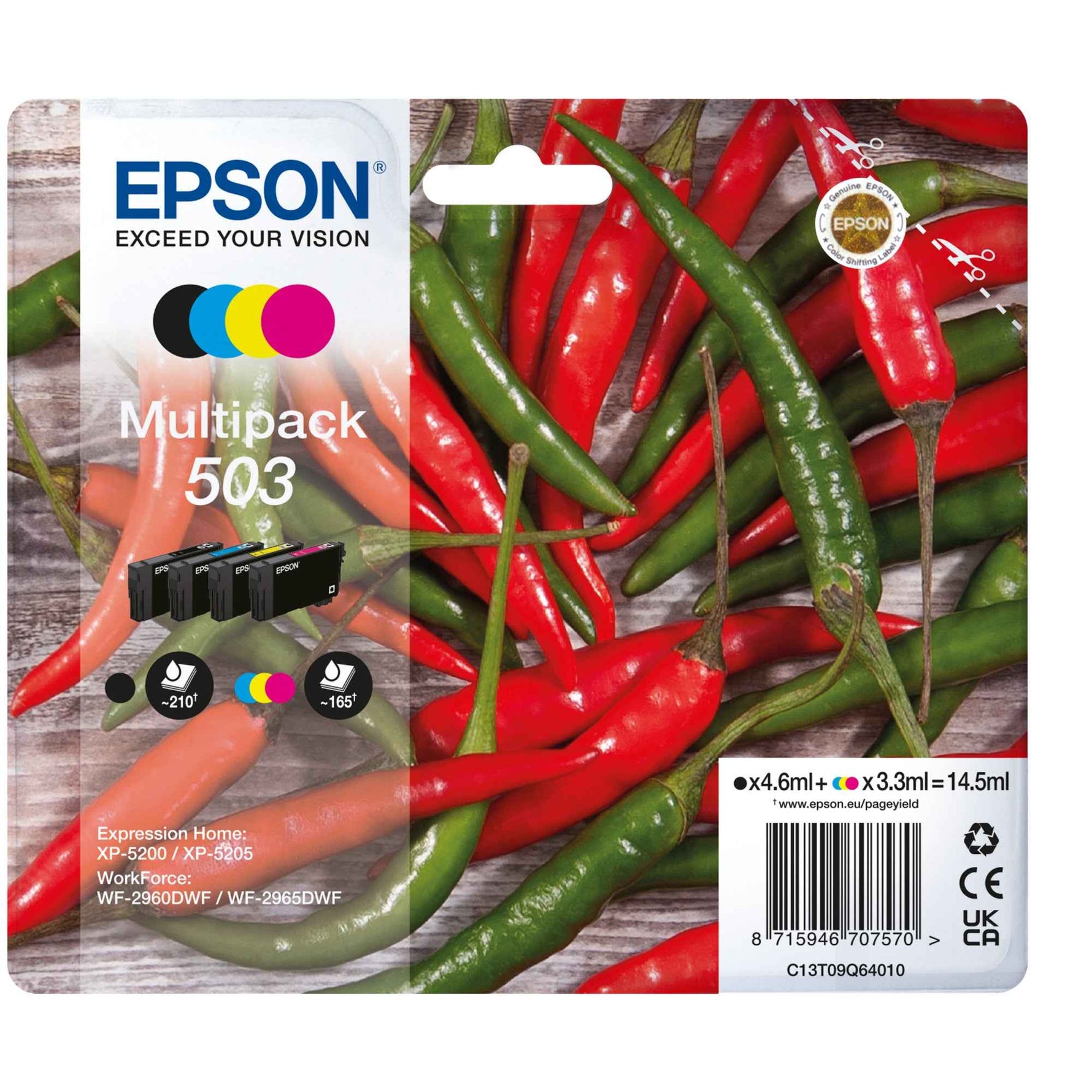 Epson Tintenpatrone 503 schwarz, cyan, magenta, gelb