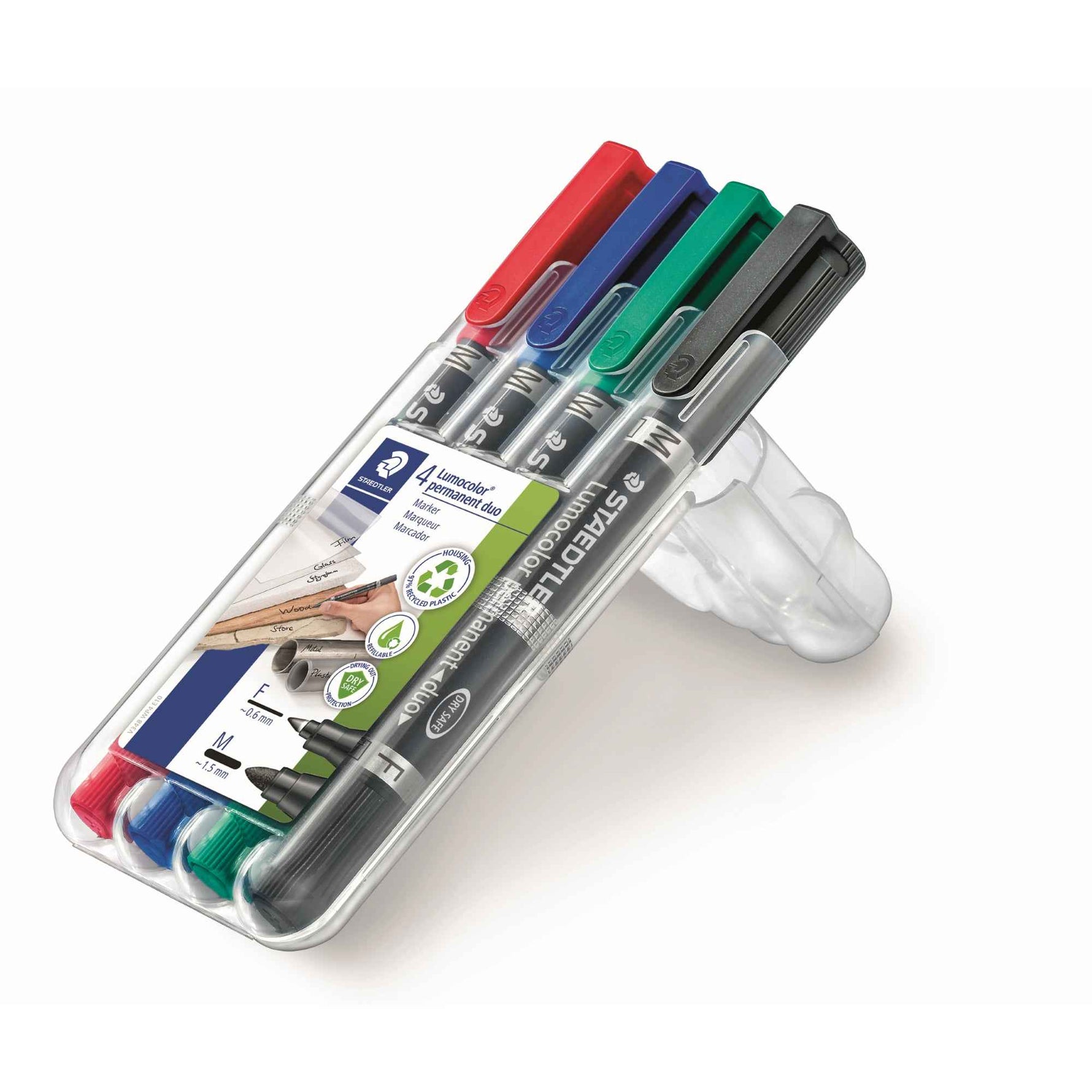 STAEDTLER® Permanentmarker Lumocolor® Duo 348 4 St./Pack.