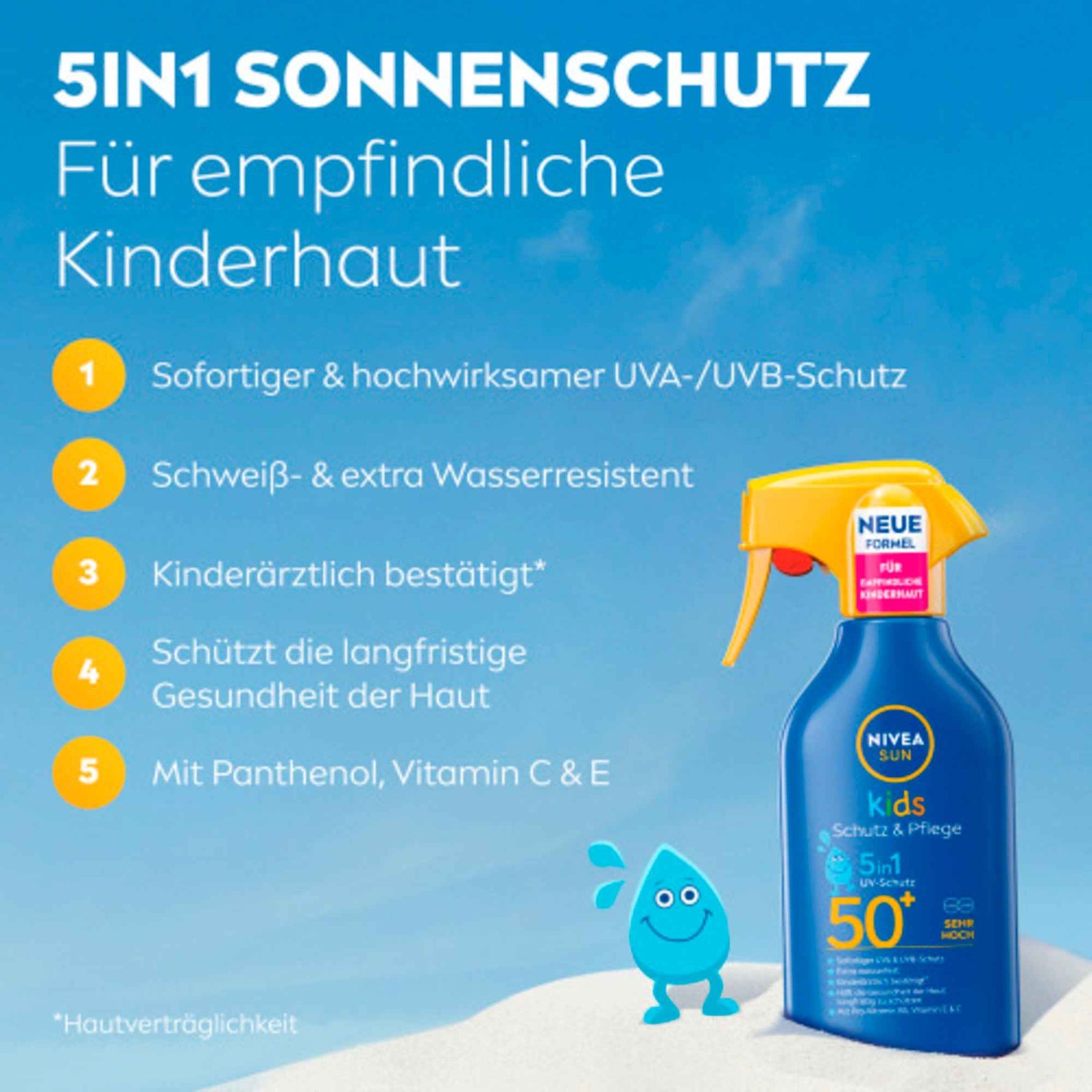 NIVEA SUN Sonnenschutzmittel Kids Schutz & Pflege 5 in 1